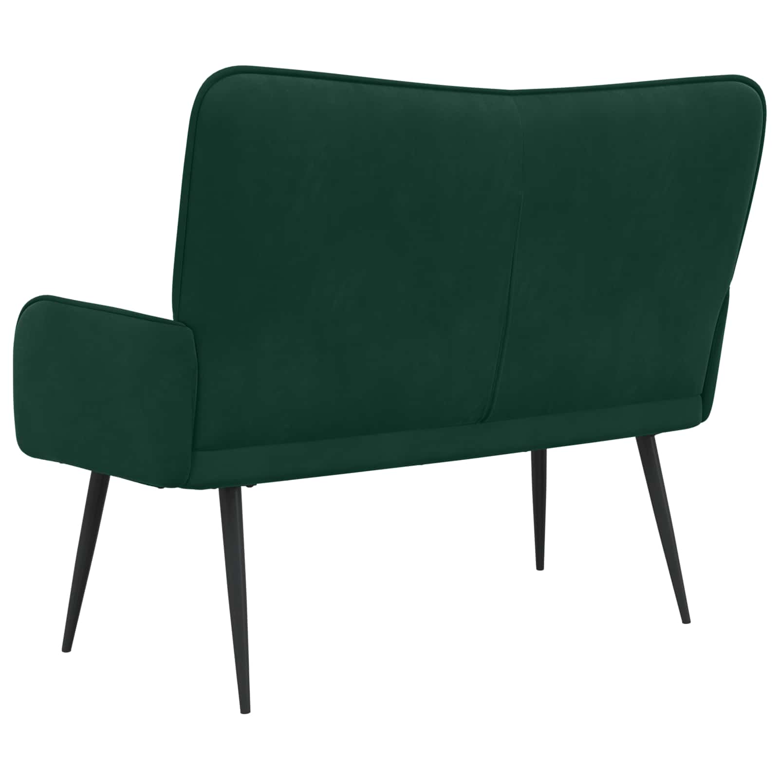 Twee Persoons Sofa Donkergroen 115 x 61 x 87 cm Fluweel is nu te koop bij PeponiXL, paradijselijk wonen!