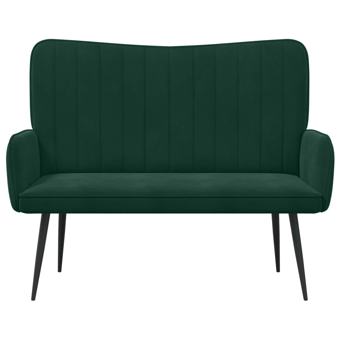 Twee Persoons Sofa Donkergroen 115 x 61 x 87 cm Fluweel is nu te koop bij PeponiXL, paradijselijk wonen!