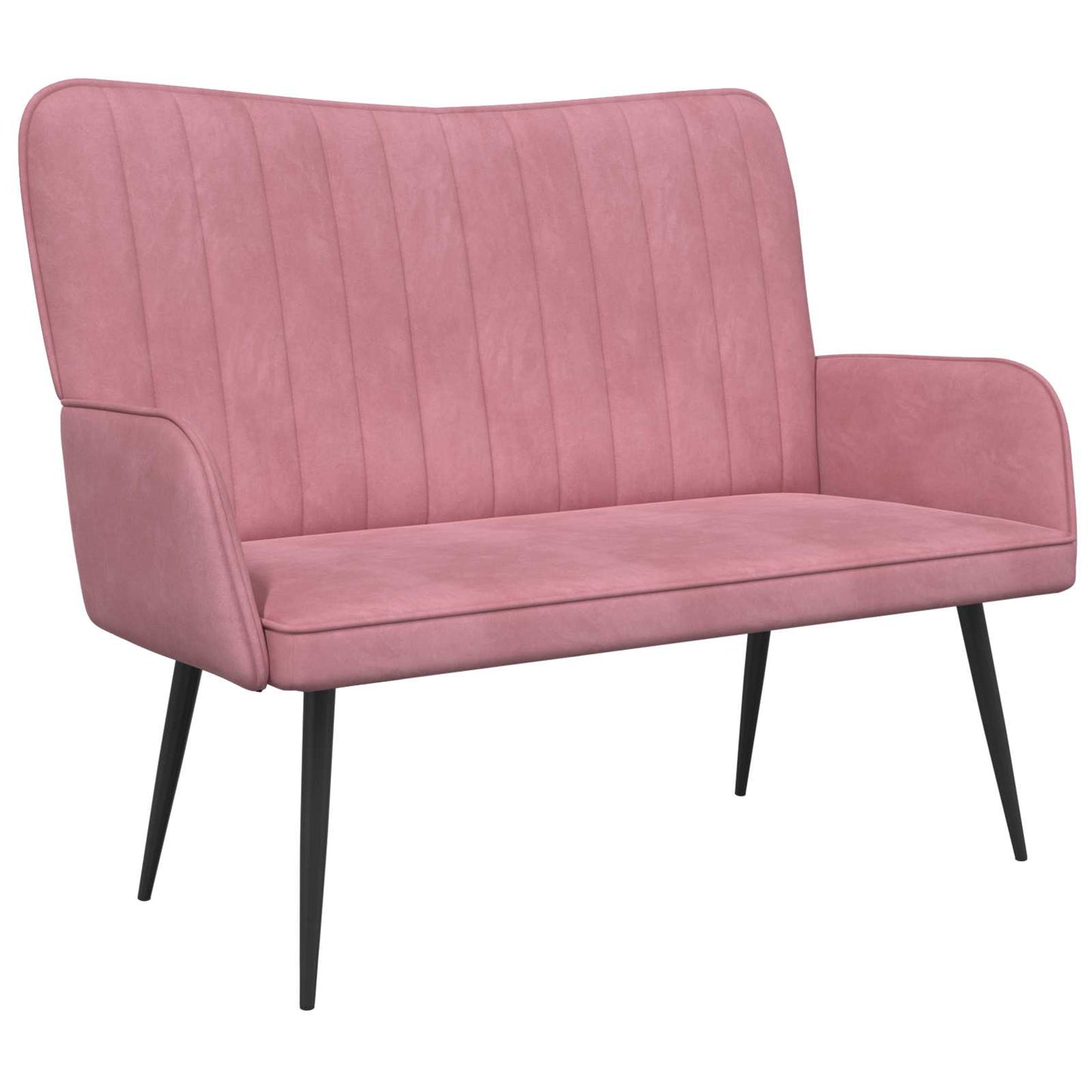 Twee Persoons Sofa Roze 115 x 61 x 87 cm Fluweel is nu te koop bij PeponiXL, paradijselijk wonen!