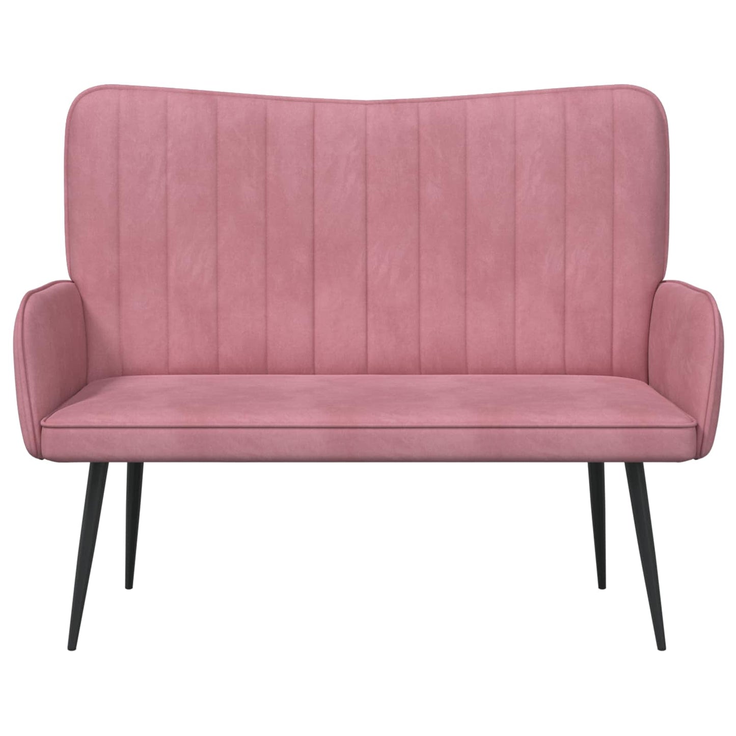 Twee Persoons Sofa Roze 115 x 61 x 87 cm Fluweel is nu te koop bij PeponiXL, paradijselijk wonen!