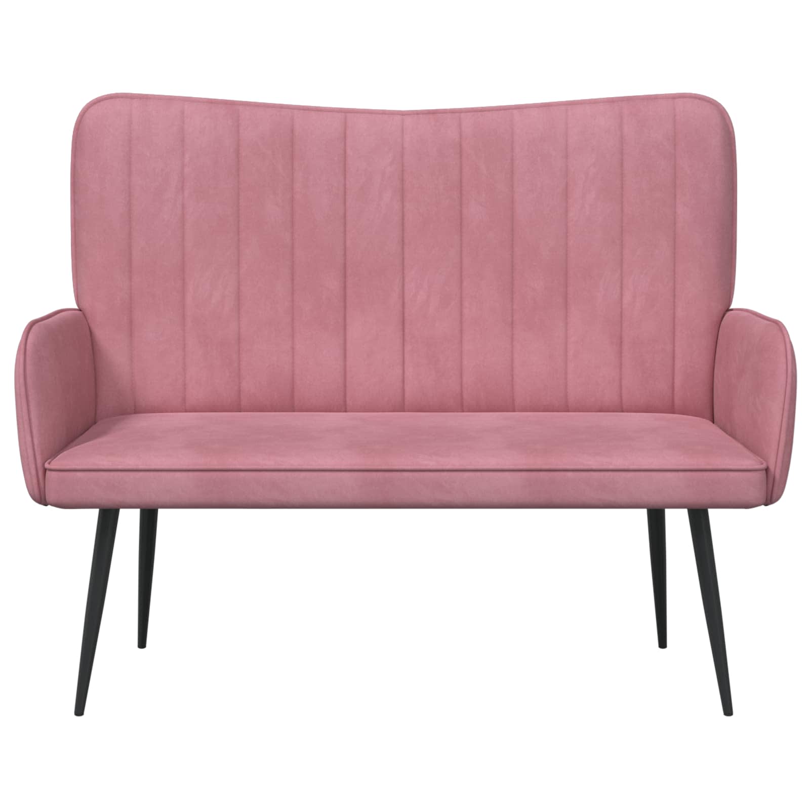 Twee Persoons Sofa Roze 115 x 61 x 87 cm Fluweel is nu te koop bij PeponiXL, paradijselijk wonen!