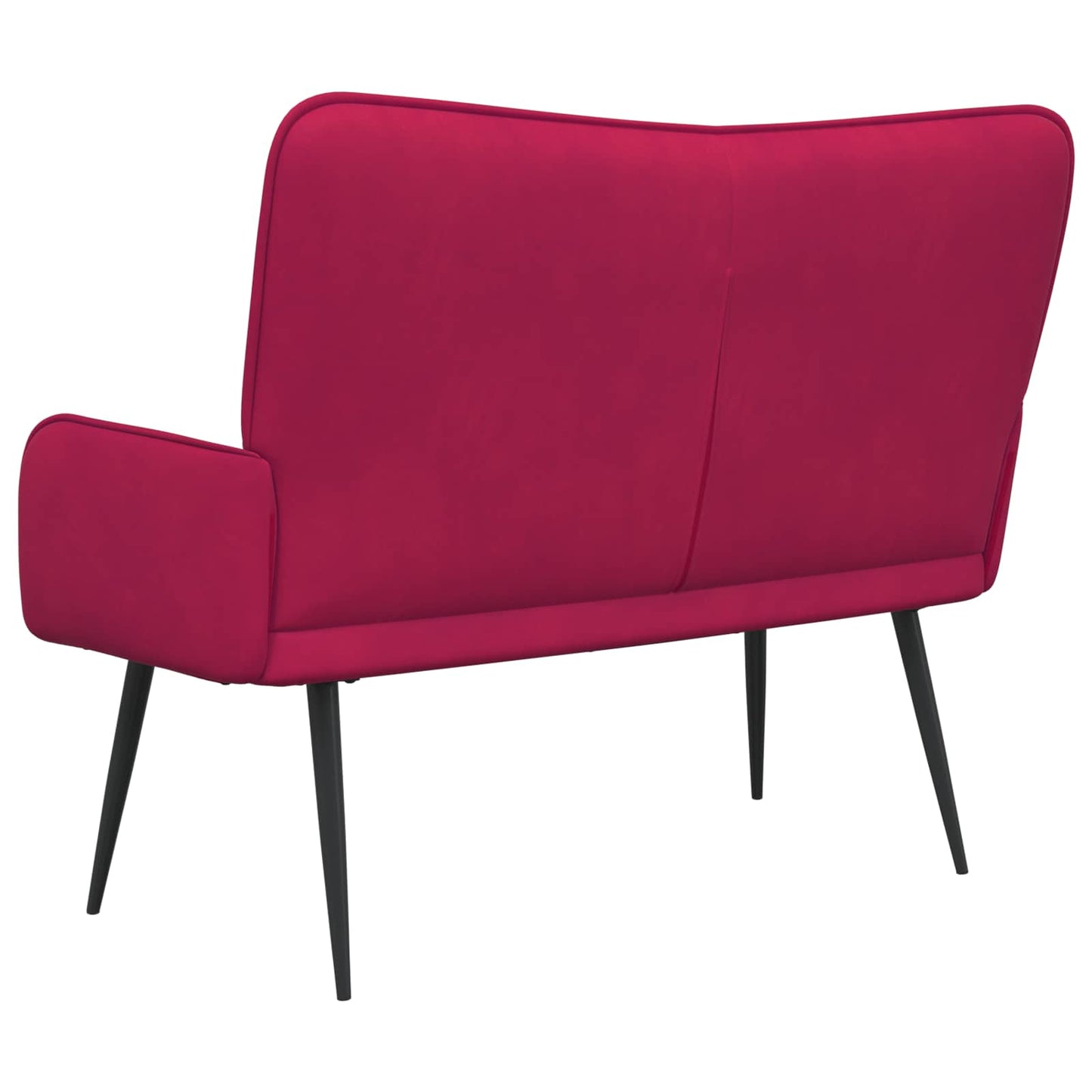 Twee Persoons Sofa Wijnrood 115 x 61 x 87 cm Fluweel is nu te koop bij PeponiXL, paradijselijk wonen!