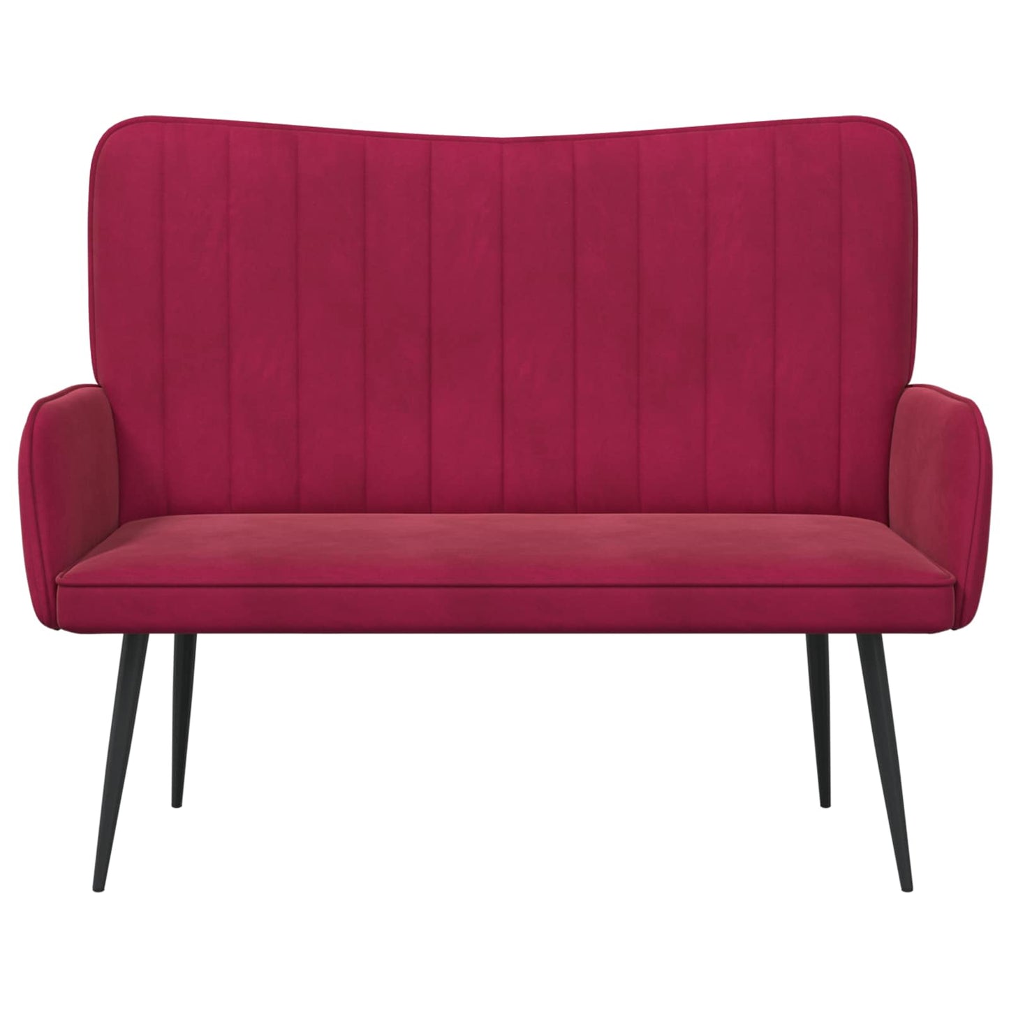 Twee Persoons Sofa Wijnrood 115 x 61 x 87 cm Fluweel is nu te koop bij PeponiXL, paradijselijk wonen!