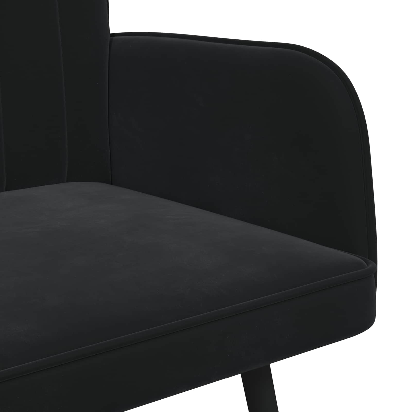 Twee Persoons Sofa Zwart 115 x 61 x 87 cm Fluweel is nu te koop bij PeponiXL, paradijselijk wonen!