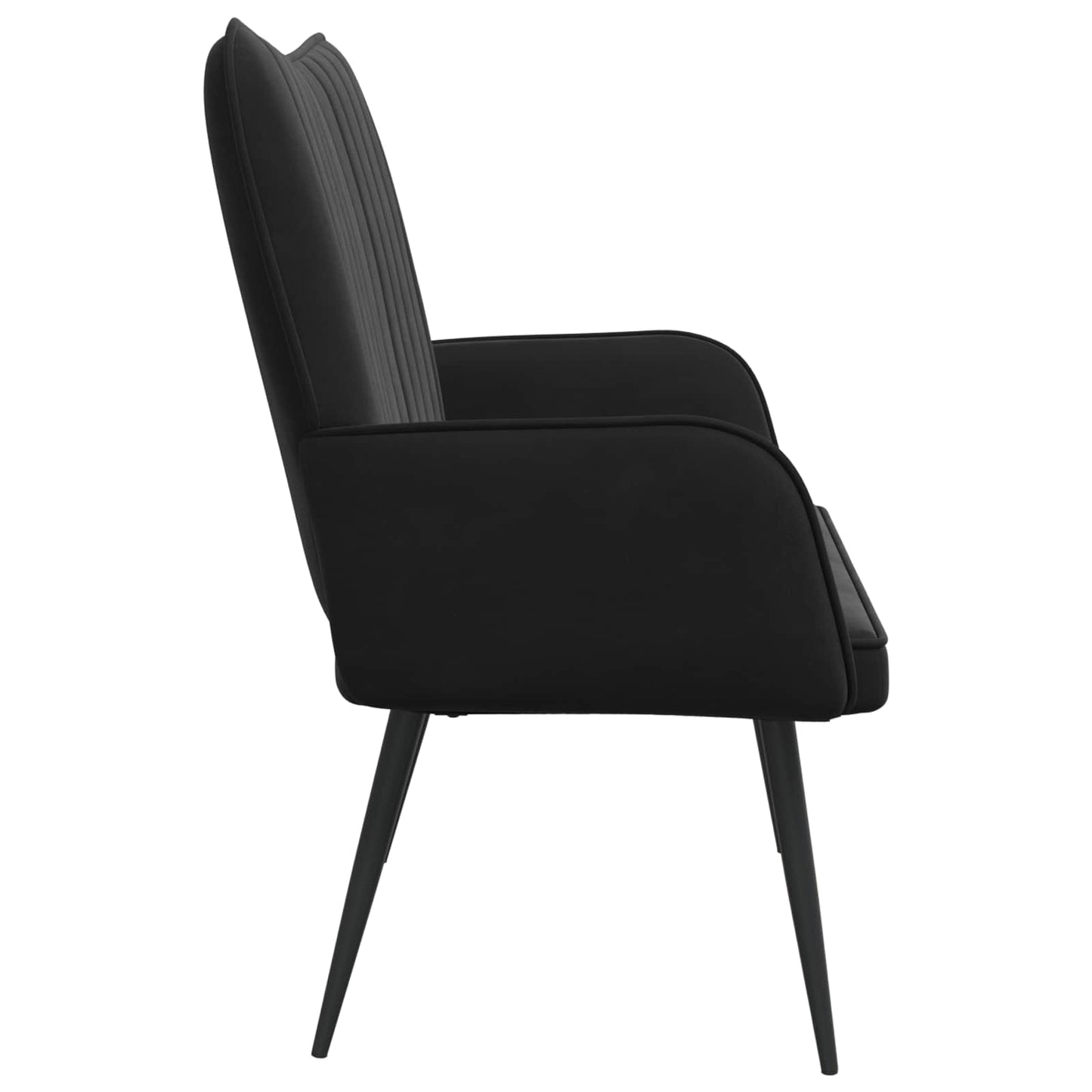 Twee Persoons Sofa Zwart 115 x 61 x 87 cm Fluweel is nu te koop bij PeponiXL, paradijselijk wonen!