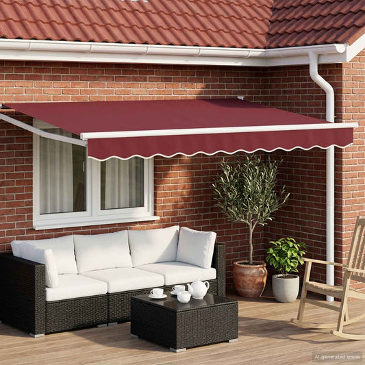 Uitschuifbare luifel Bordeauxrood 3 x 2 m is nu te koop bij PeponiXL, paradijselijk wonen!