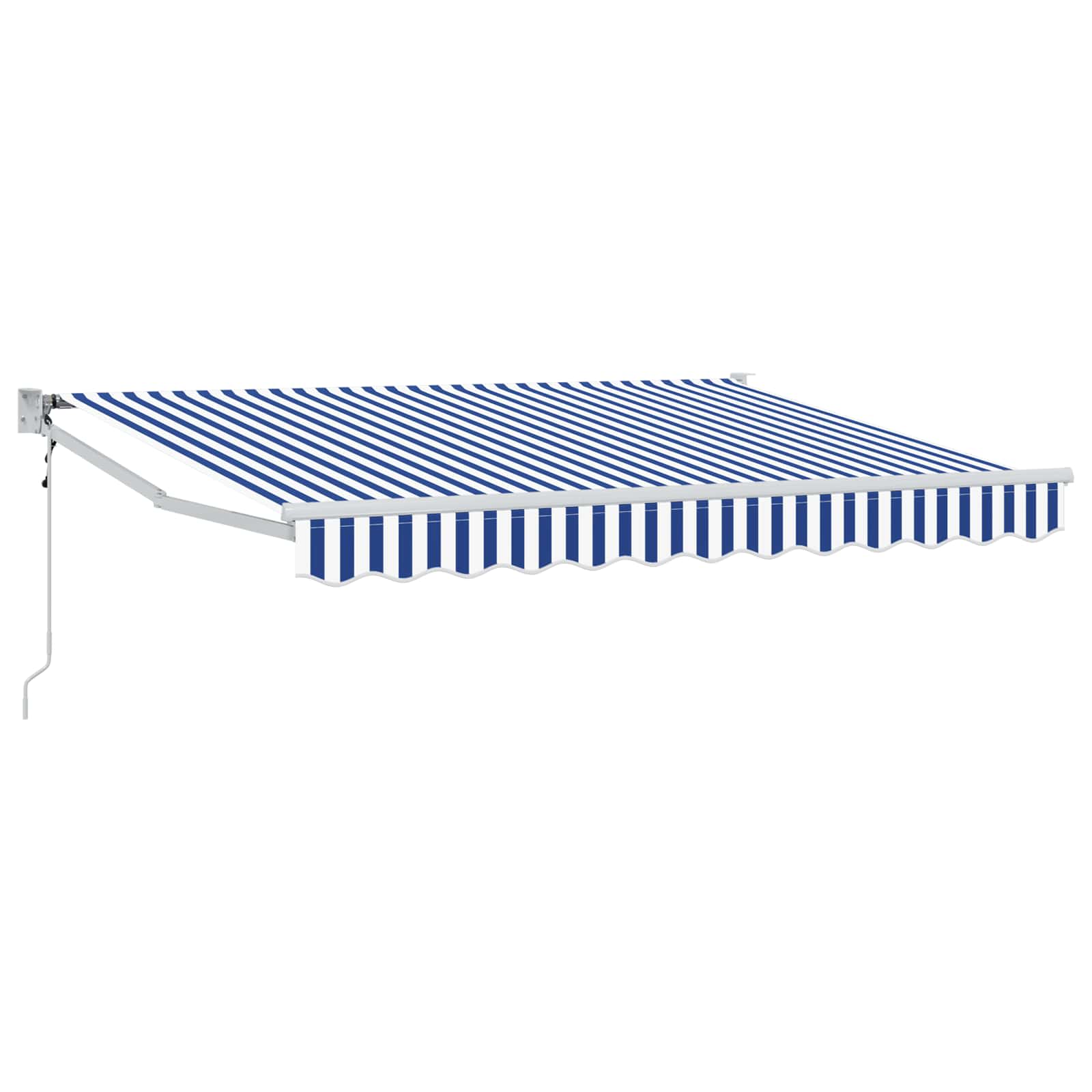 Elektrisch Uittrekbaar Zonnescherm Blauw en Wit 2,5 x 2 m is nu te koop bij PeponiXL, paradijselijk wonen!