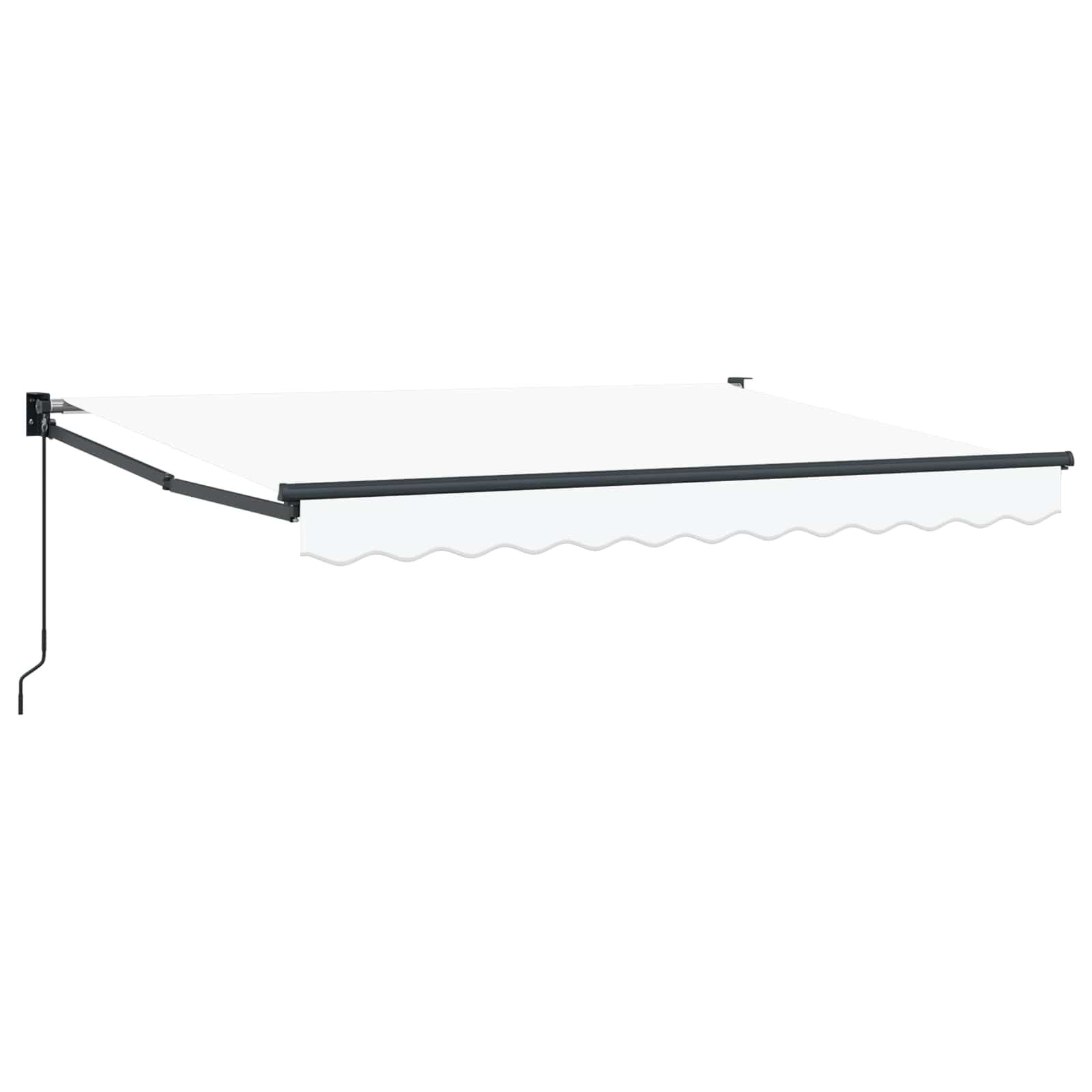 Uitschuifbare luifel Wit 2,5 x 2 m 100% Polyester en Aluminium is nu te koop bij PeponiXL, paradijselijk wonen!