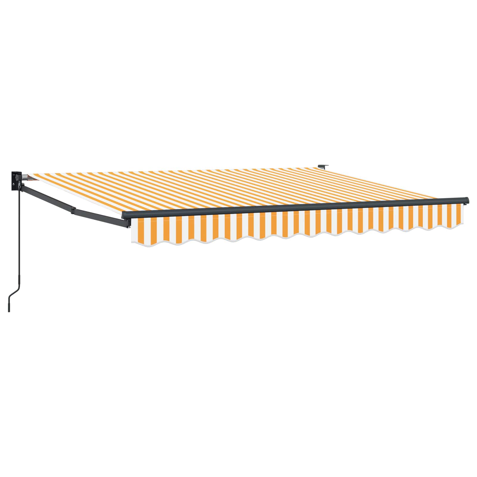 Uitschuifbare luifel Geel en wit 3 x 2 m is nu te koop bij PeponiXL, paradijselijk wonen!