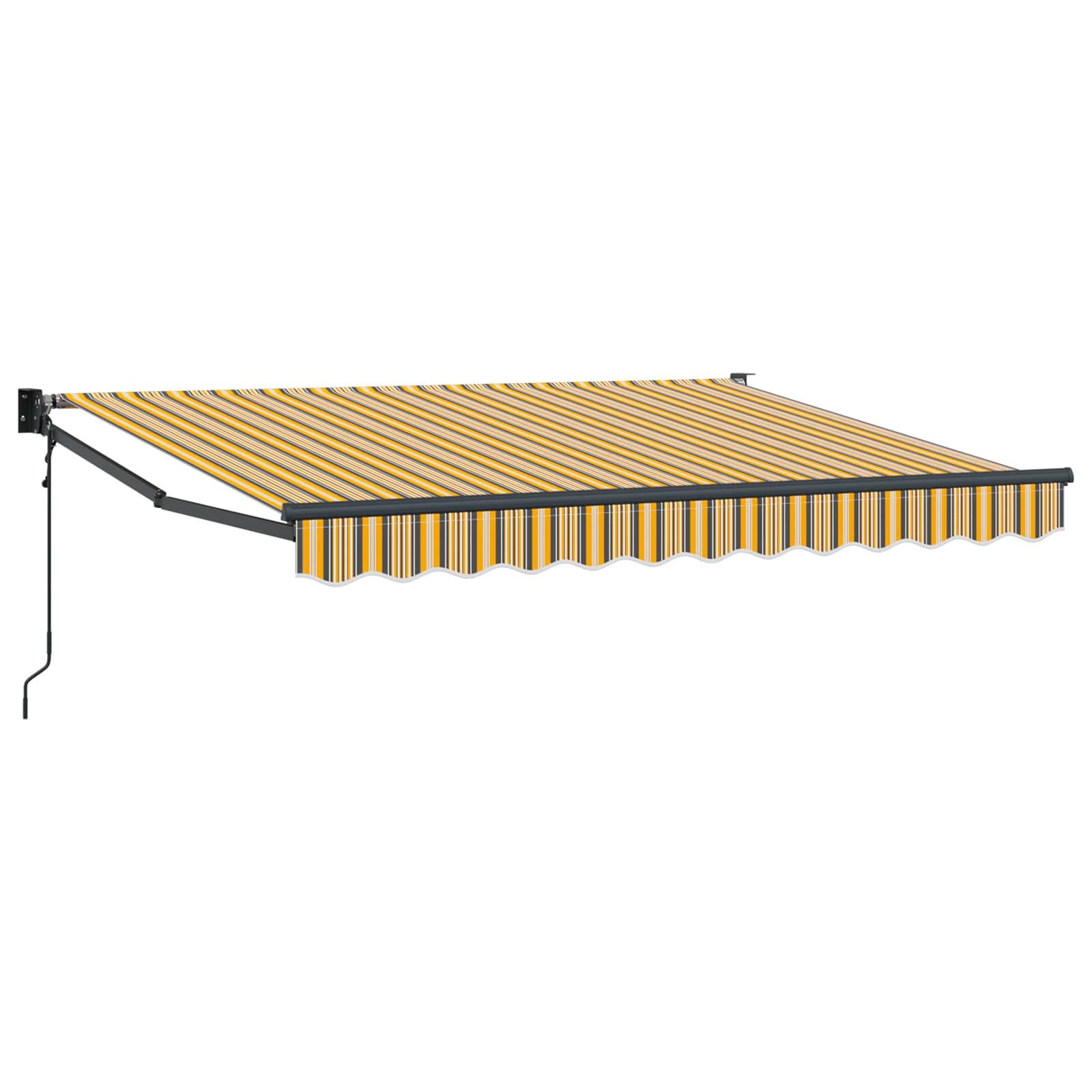 Elektrisch Uittrekbaar Zonnescherm Geel, Grijs en Wit 2,5 x 2 m is nu te koop bij PeponiXL, paradijselijk wonen!