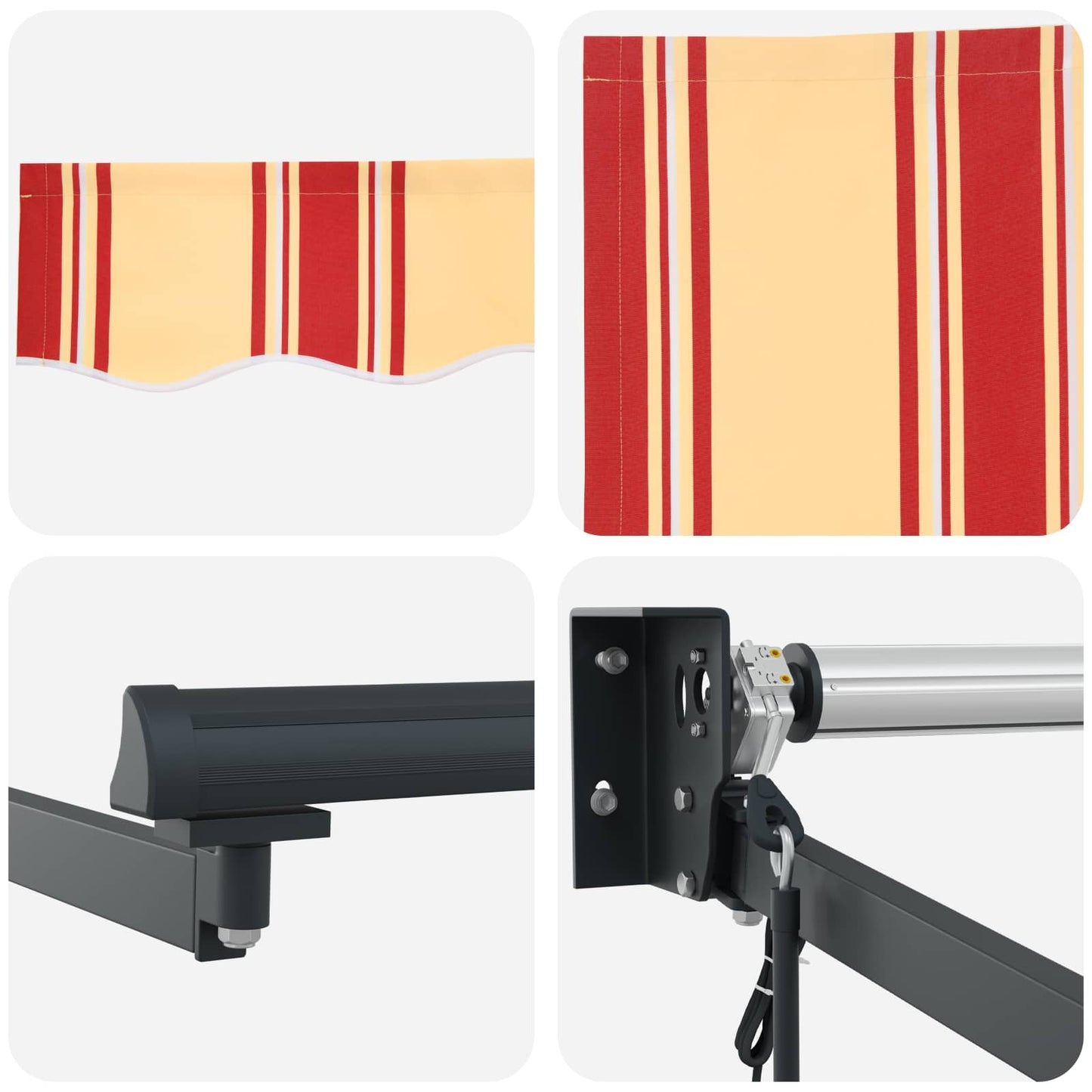 Markies Geel, Oranje en Wit 3,5 x 2 m Polyester en Metaal is nu te koop bij PeponiXL, paradijselijk wonen!