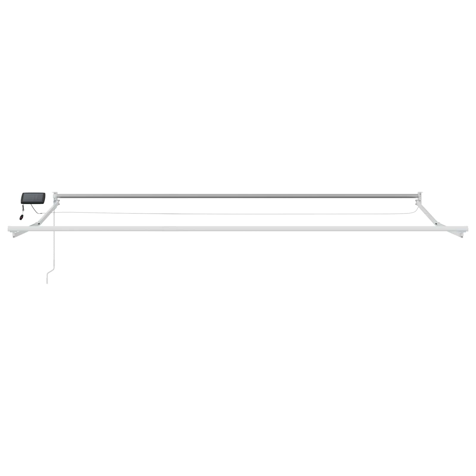 Handbediende luifel met LED's Antraciet en Wit 4 x 2 m is nu te koop bij PeponiXL, paradijselijk wonen!