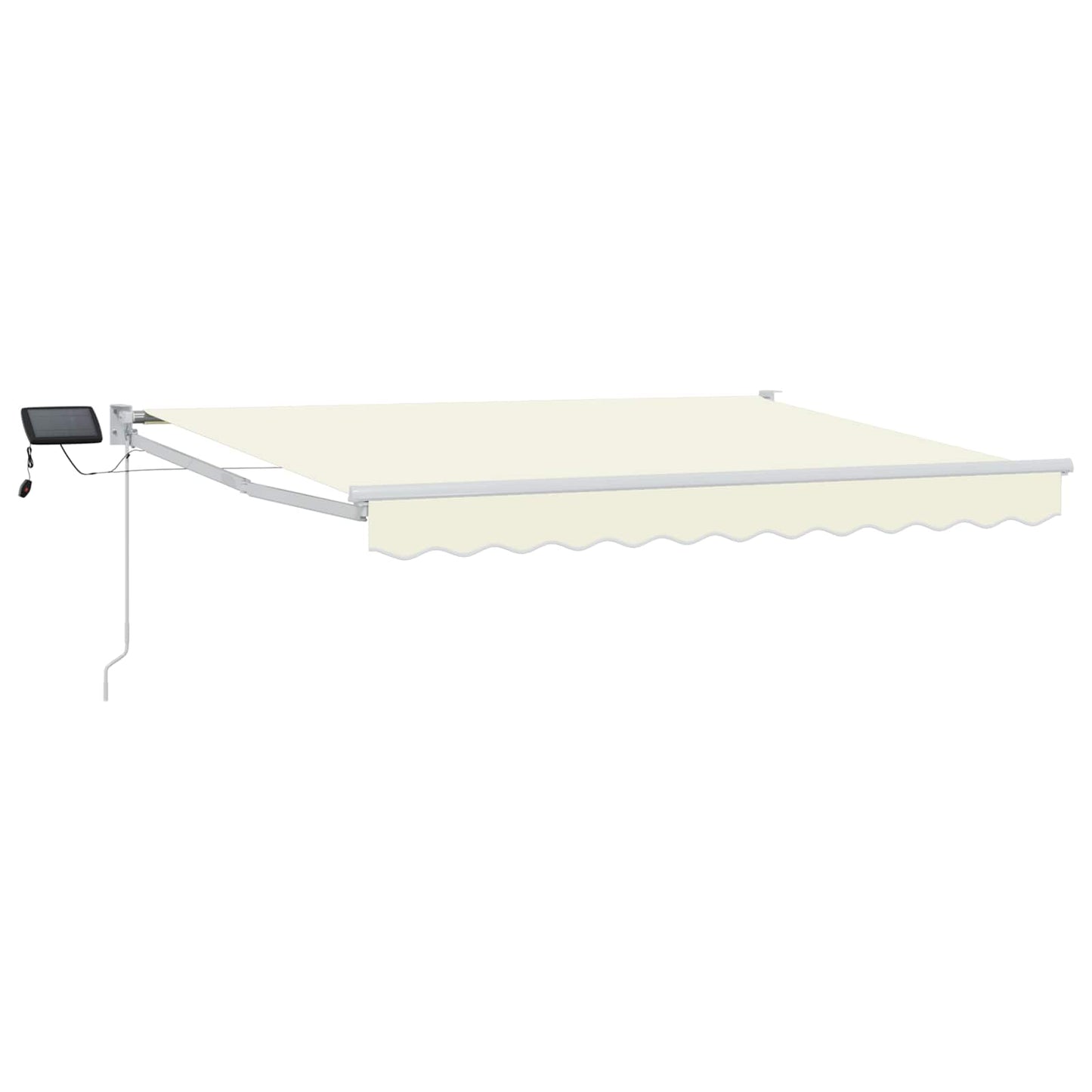 Handbediende luifel met LED's Crème en Wit 3 x 2,5 m is nu te koop bij PeponiXL, paradijselijk wonen!