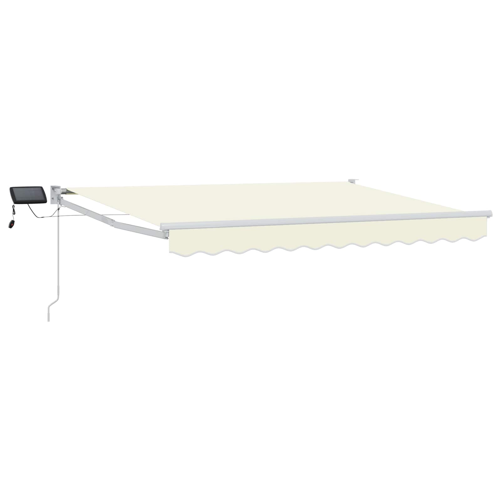Handbediende luifel met LED's Crème en Wit 3 x 2,5 m is nu te koop bij PeponiXL, paradijselijk wonen!