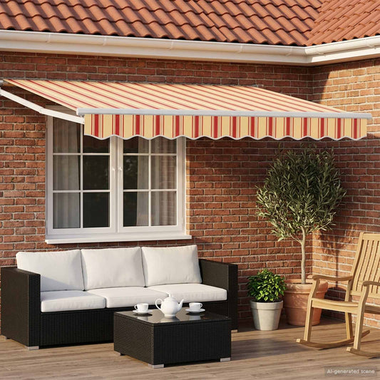 Handbediende luifel met LED's Multikleur 3 x 2,5 m is nu te koop bij PeponiXL, paradijselijk wonen!