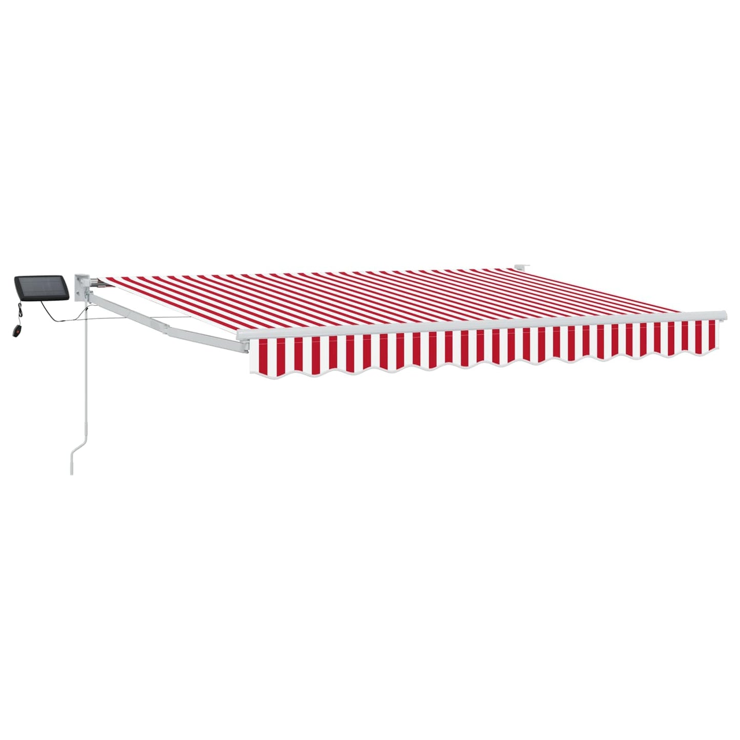 Handbediende luifel met LED's Rood en Wit 3 x 2,5 m is nu te koop bij PeponiXL, paradijselijk wonen!