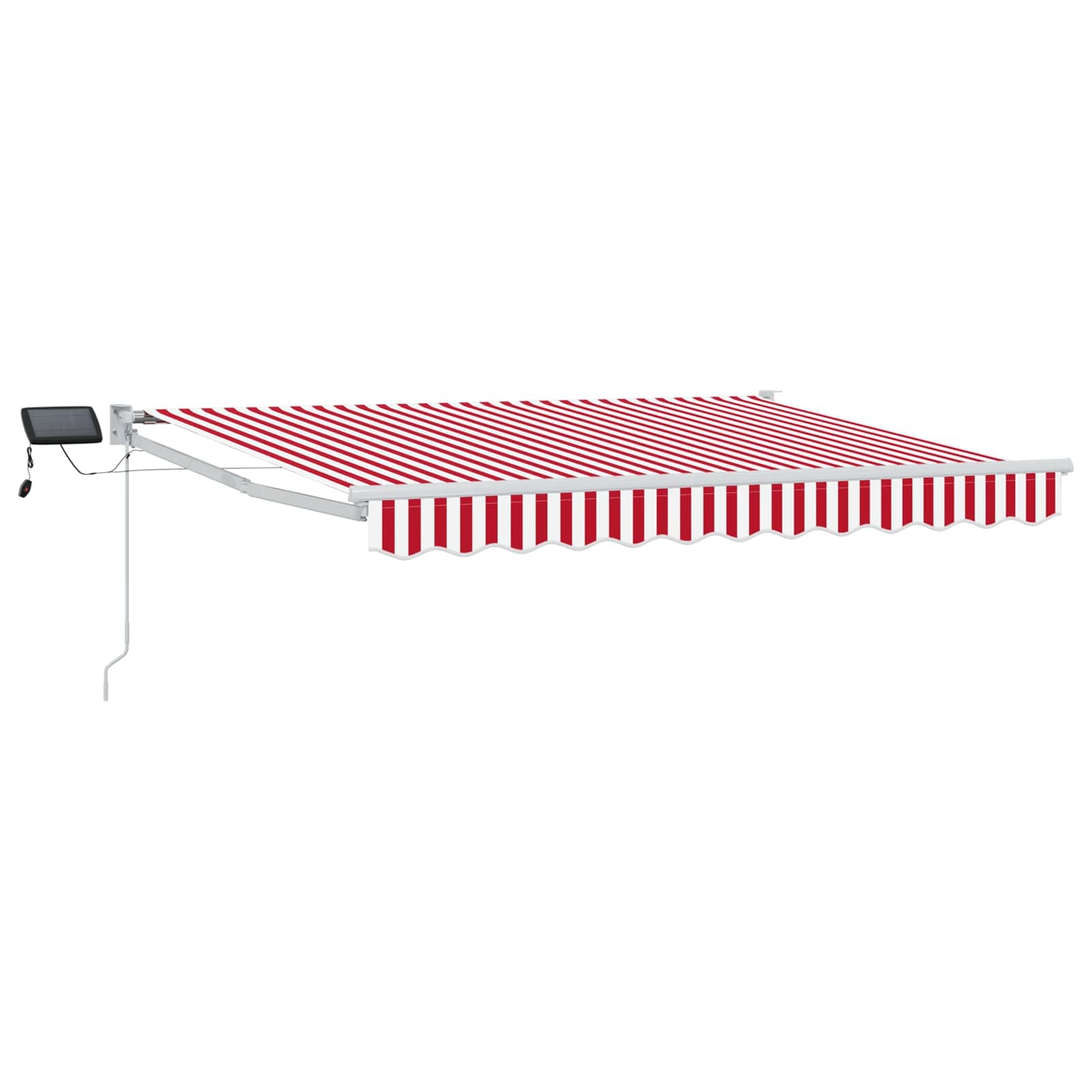 Handbediende luifel met LED's Rood en Wit 3 x 2,5 m is nu te koop bij PeponiXL, paradijselijk wonen!