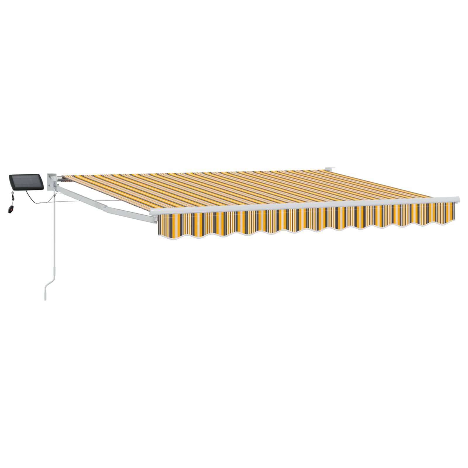 Handbediende luifel met LED's Geel, Grijs en Wit 3 x 2,5 m is nu te koop bij PeponiXL, paradijselijk wonen!