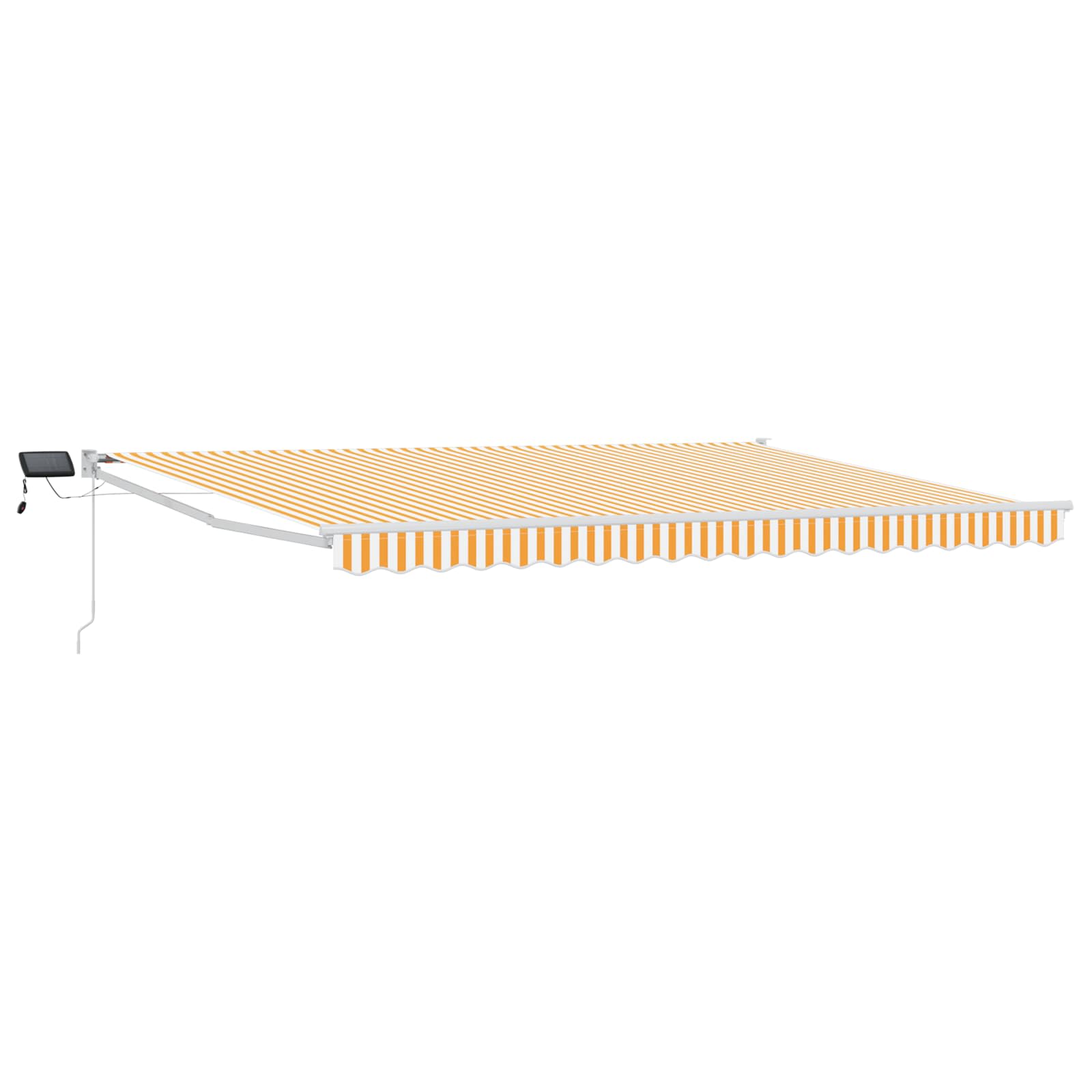 Handbediende luifel met LED's Geel en Wit 4 × 3 m is nu te koop bij PeponiXL, paradijselijk wonen!