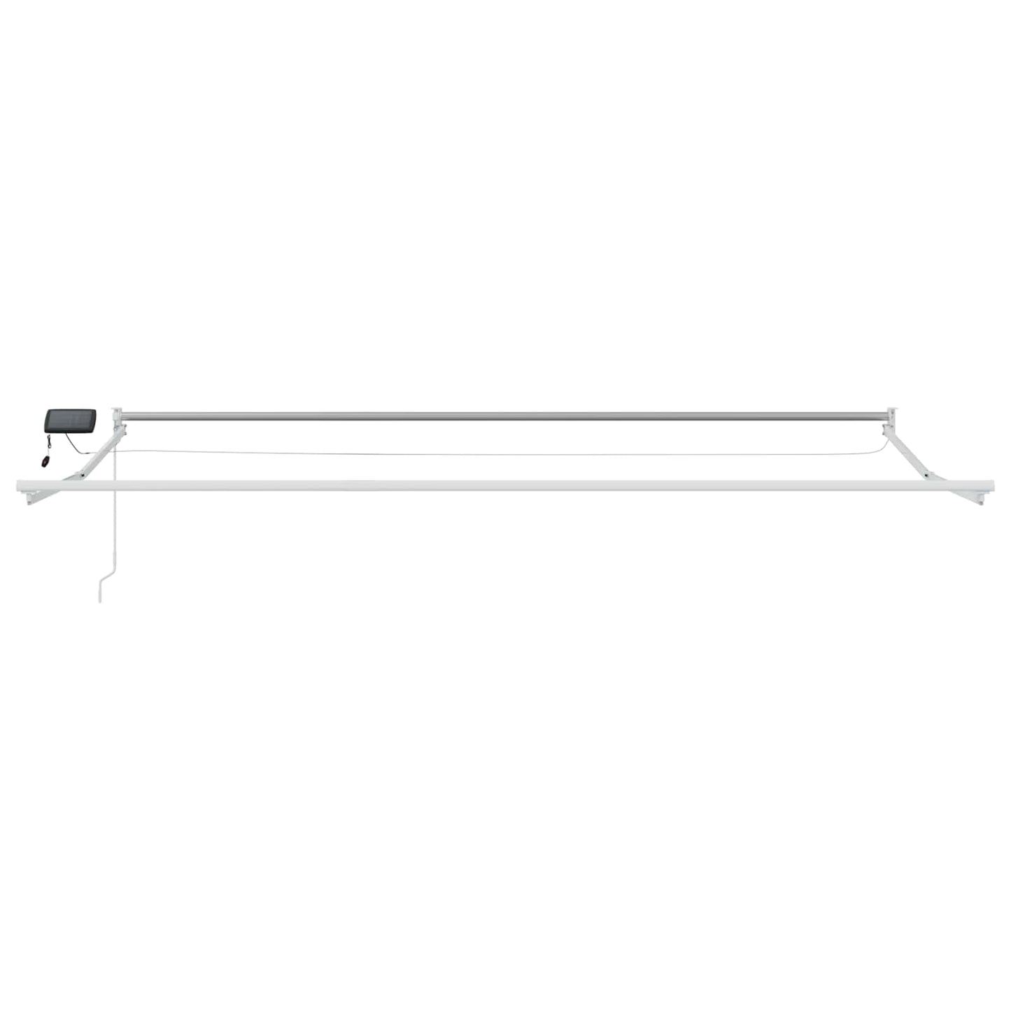 Handbediende luifel met LED's Antraciet en Wit 4 × 3 m is nu te koop bij PeponiXL, paradijselijk wonen!