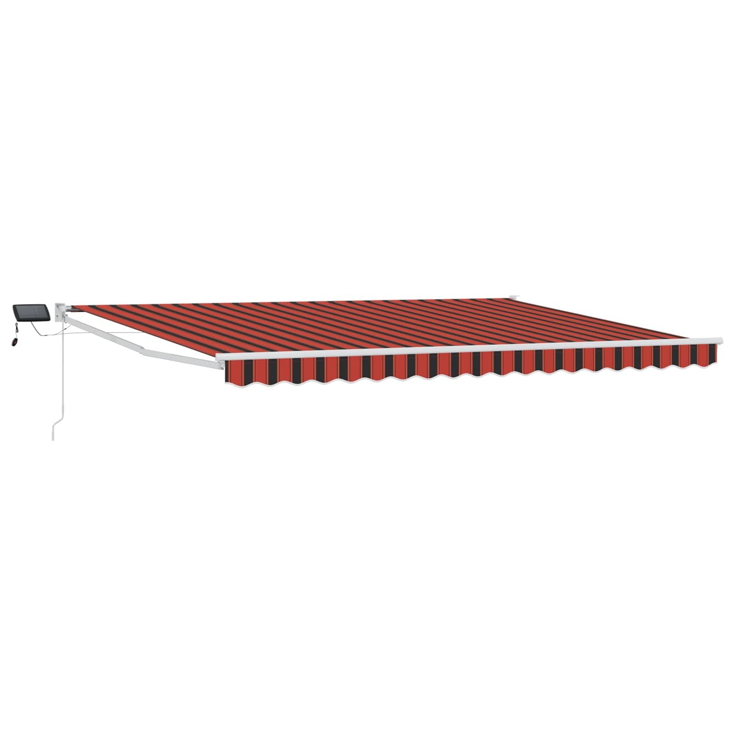 Handbediende luifel met LED's Oranje, Bruin, Wit 4 × 3 m is nu te koop bij PeponiXL, paradijselijk wonen!
