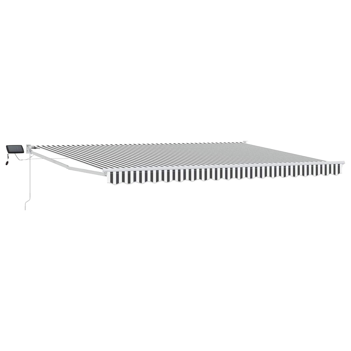 Handbediende luifel met LED's Antraciet en Wit 4 × 3 m is nu te koop bij PeponiXL, paradijselijk wonen!
