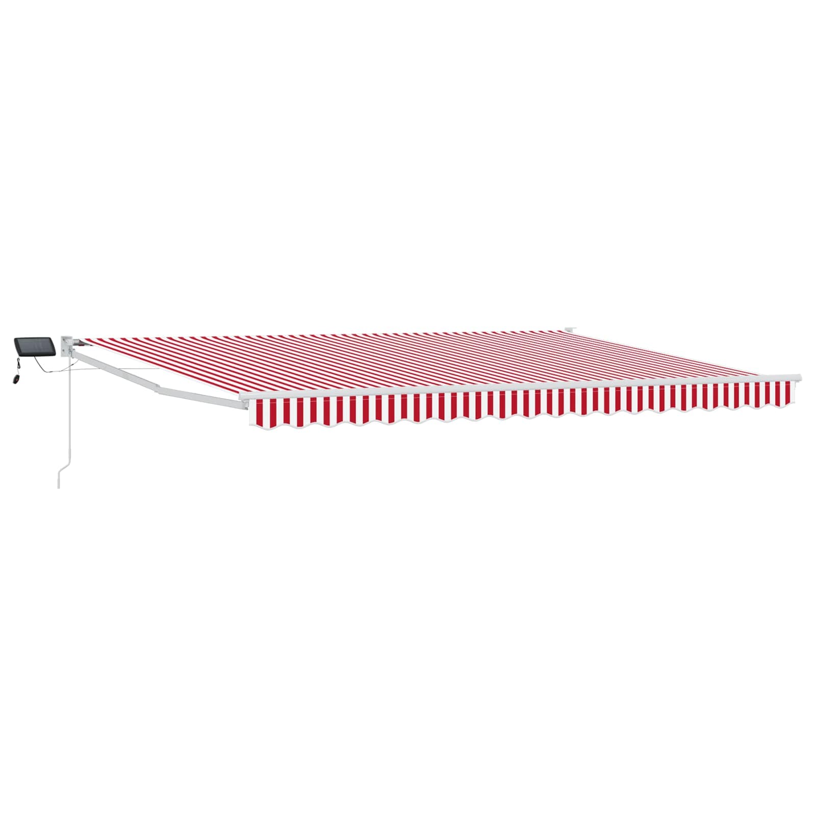 Handbediende luifel met LED's Rood en Wit 4 × 3 m is nu te koop bij PeponiXL, paradijselijk wonen!