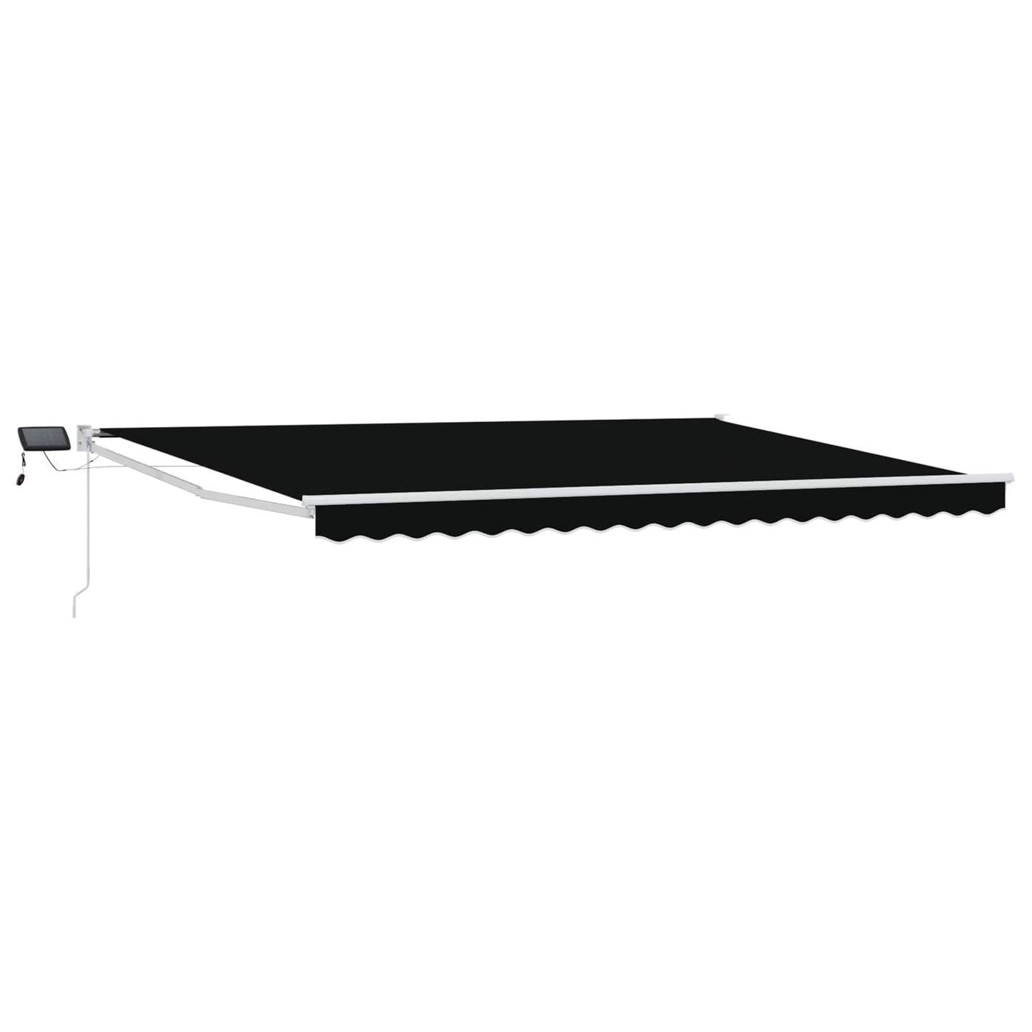 Handbediende luifel met LED's Zwart en Wit 4 × 3 m is nu te koop bij PeponiXL, paradijselijk wonen!