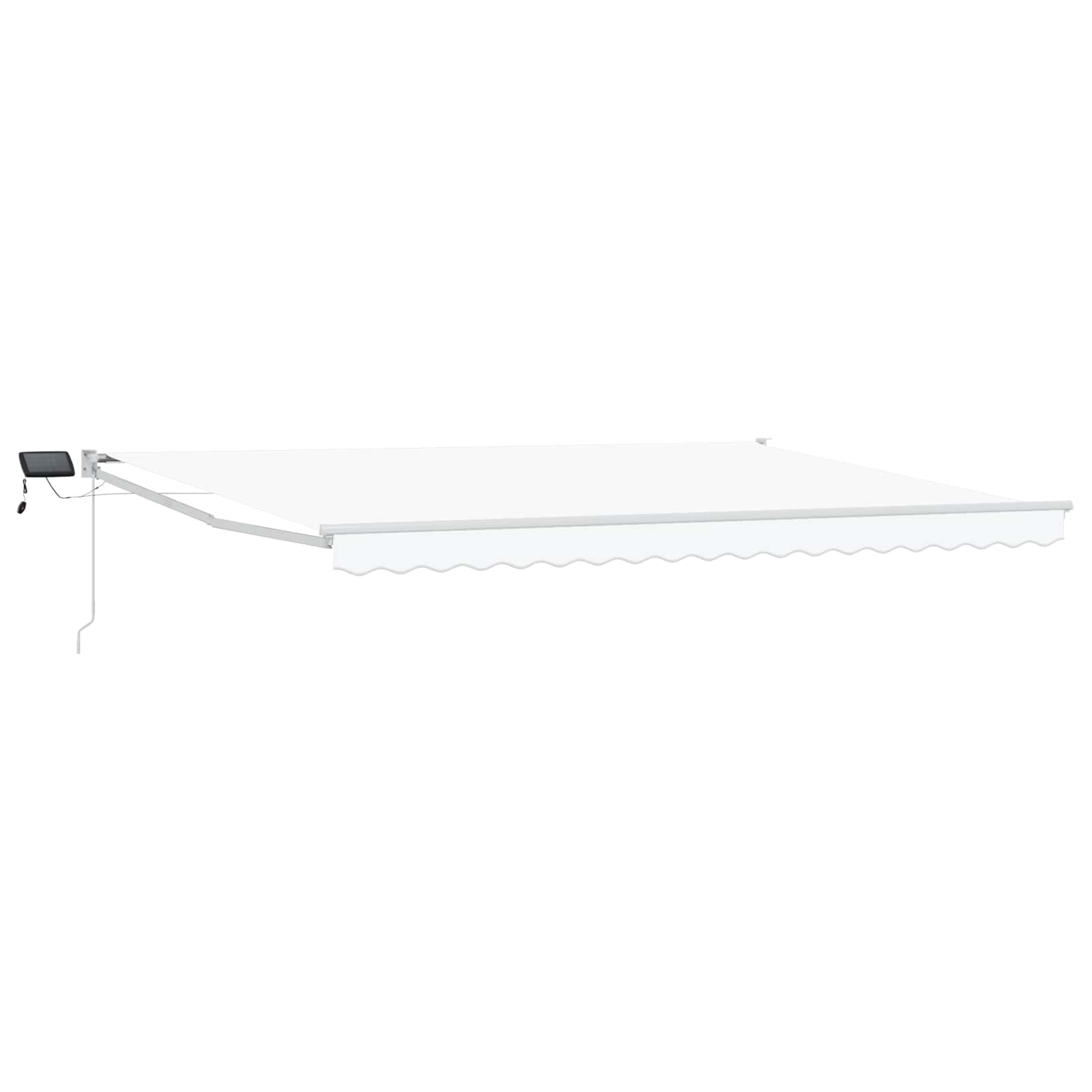 Handbediende luifel met LED's Wit 4 × 3 m is nu te koop bij PeponiXL, paradijselijk wonen!