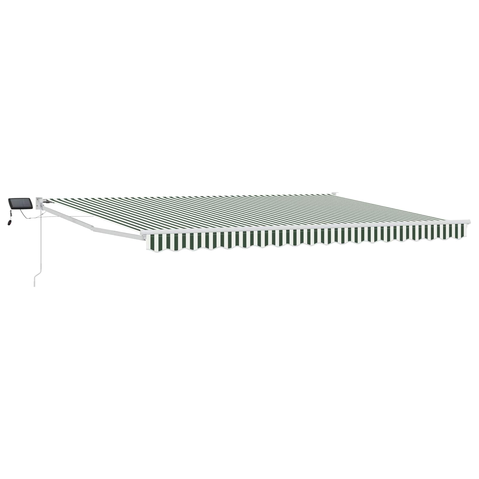 Handbediende luifel met LED's Groen en Wit 4 × 3 m is nu te koop bij PeponiXL, paradijselijk wonen!