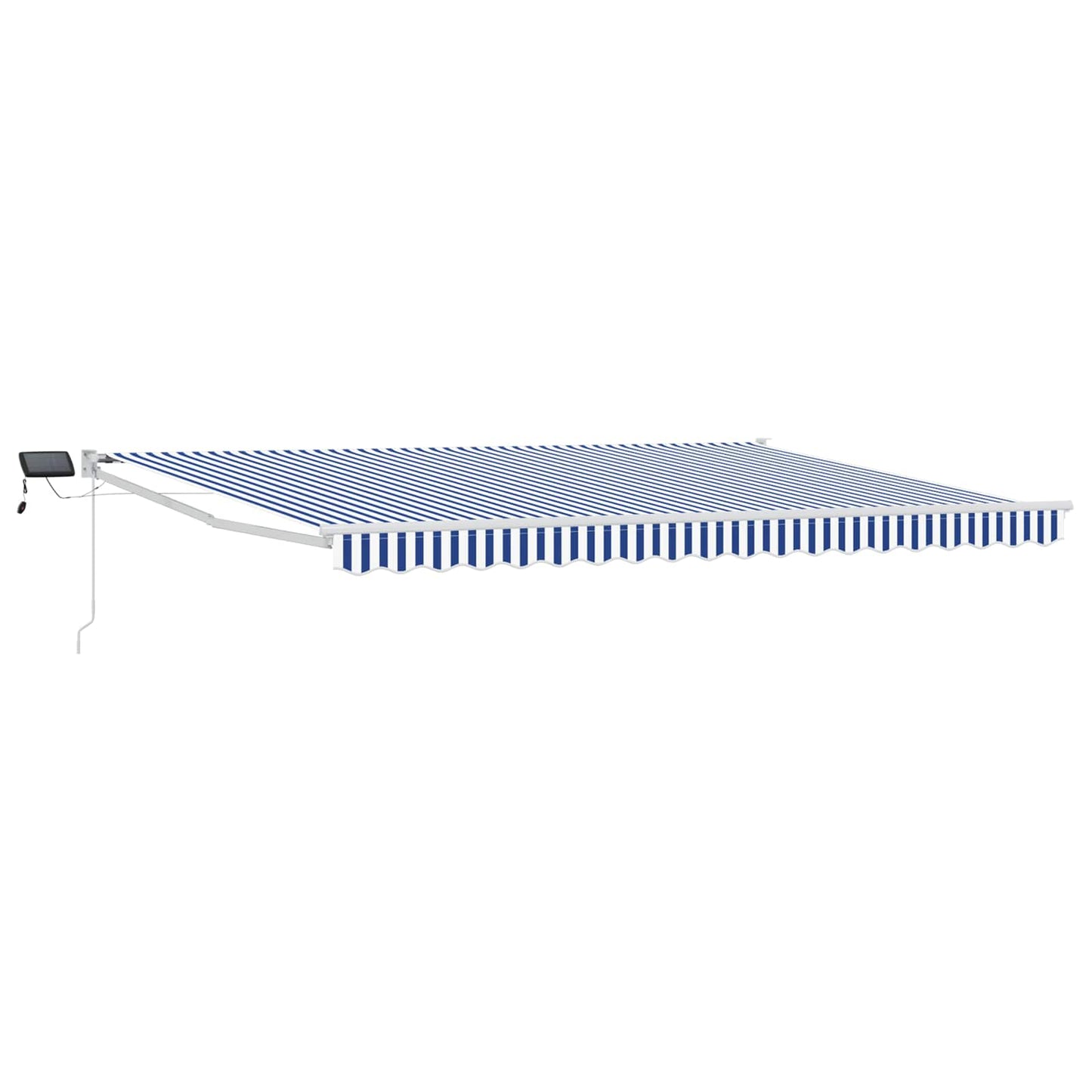 Handbediende luifel met LED's Blauw en Wit 4,5 × 3 m is nu te koop bij PeponiXL, paradijselijk wonen!