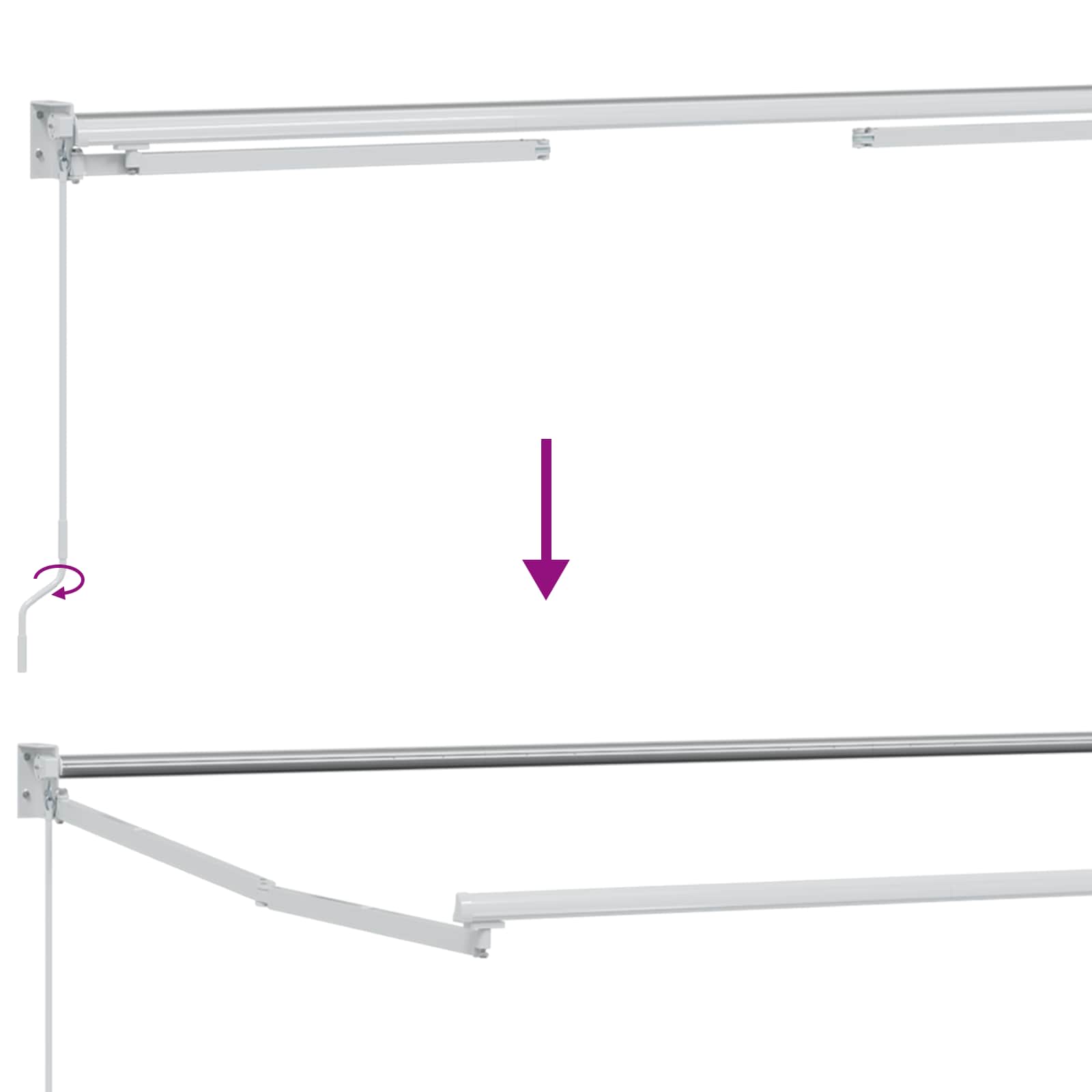 Handbediende luifel met LED's Blauw en Wit 4,5 × 3 m is nu te koop bij PeponiXL, paradijselijk wonen!