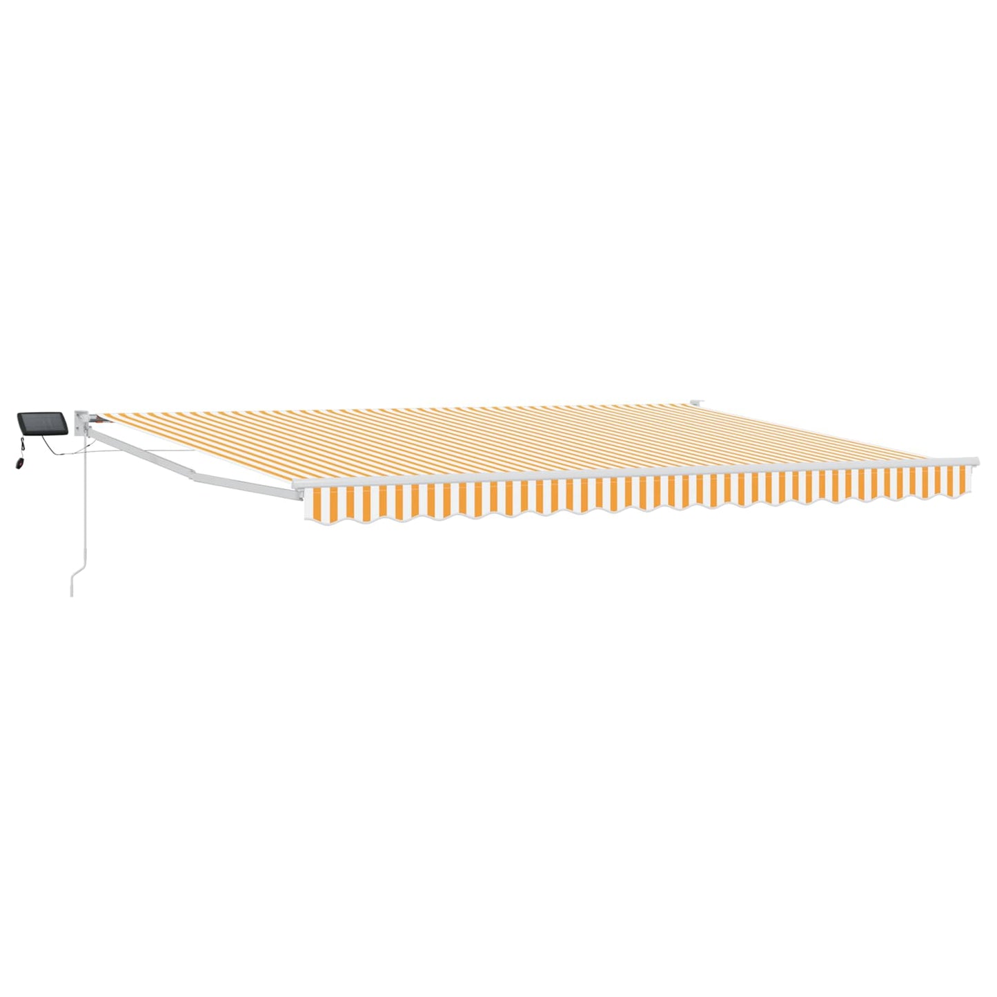 Handbediende luifel met LED's Oranje en Wit 4,5 × 3 m is nu te koop bij PeponiXL, paradijselijk wonen!