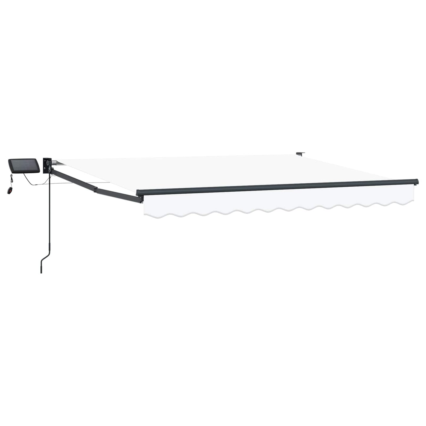 Handbediende luifel met LED's Wit en antracietkleurig 2,5 x 2 m is nu te koop bij PeponiXL, paradijselijk wonen!