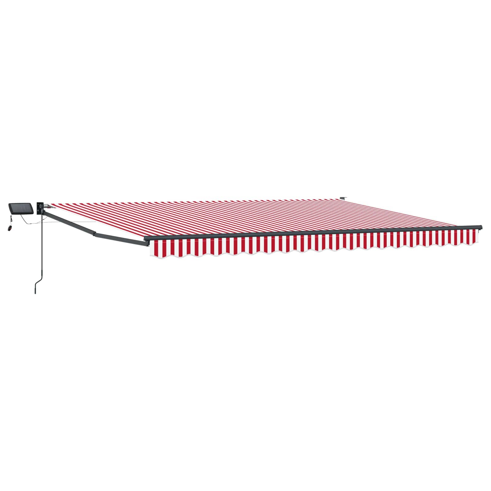 Handbediende luifel met LED's Rood, Wit, Anthraciet 4 × 3 m is nu te koop bij PeponiXL, paradijselijk wonen!