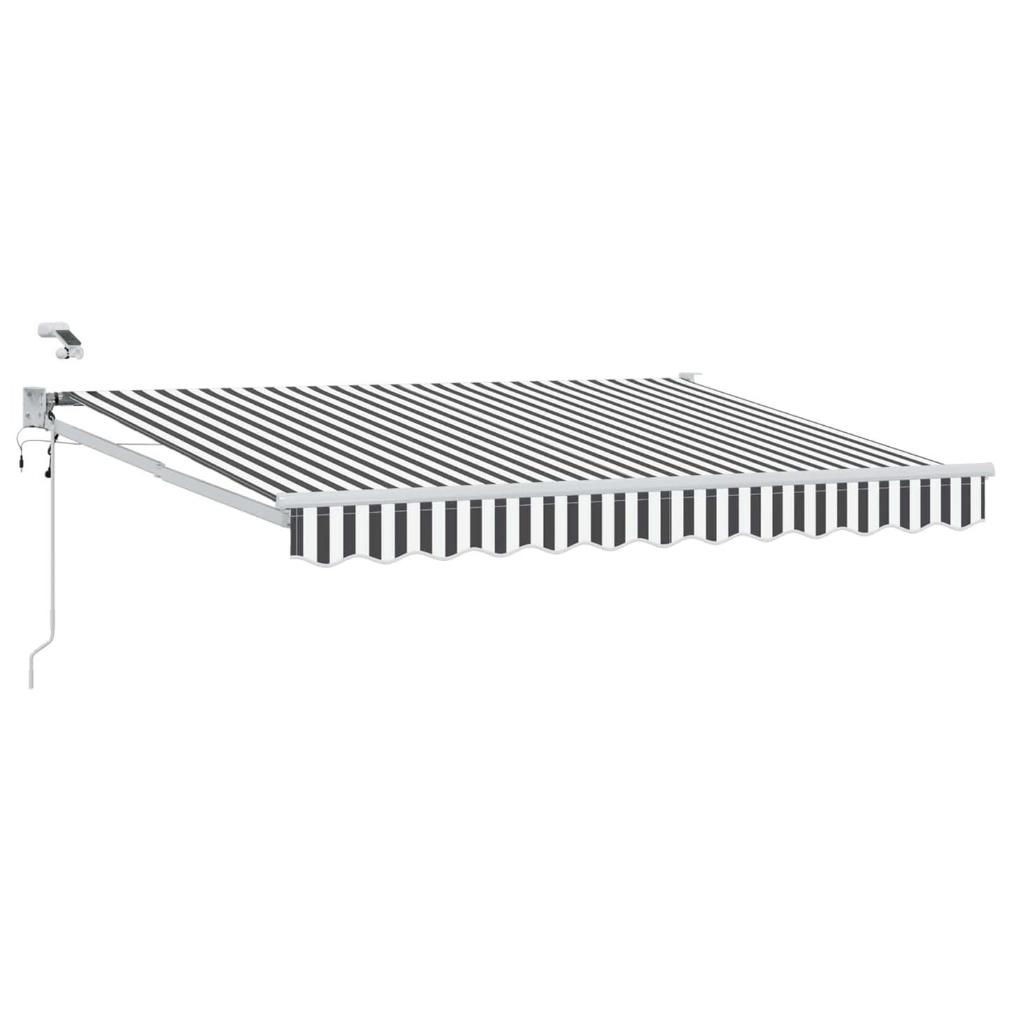 Elektrisch Uittrekbaar Zonnescherm Antraciet en Wit 3 x 2 m is nu te koop bij PeponiXL, paradijselijk wonen!