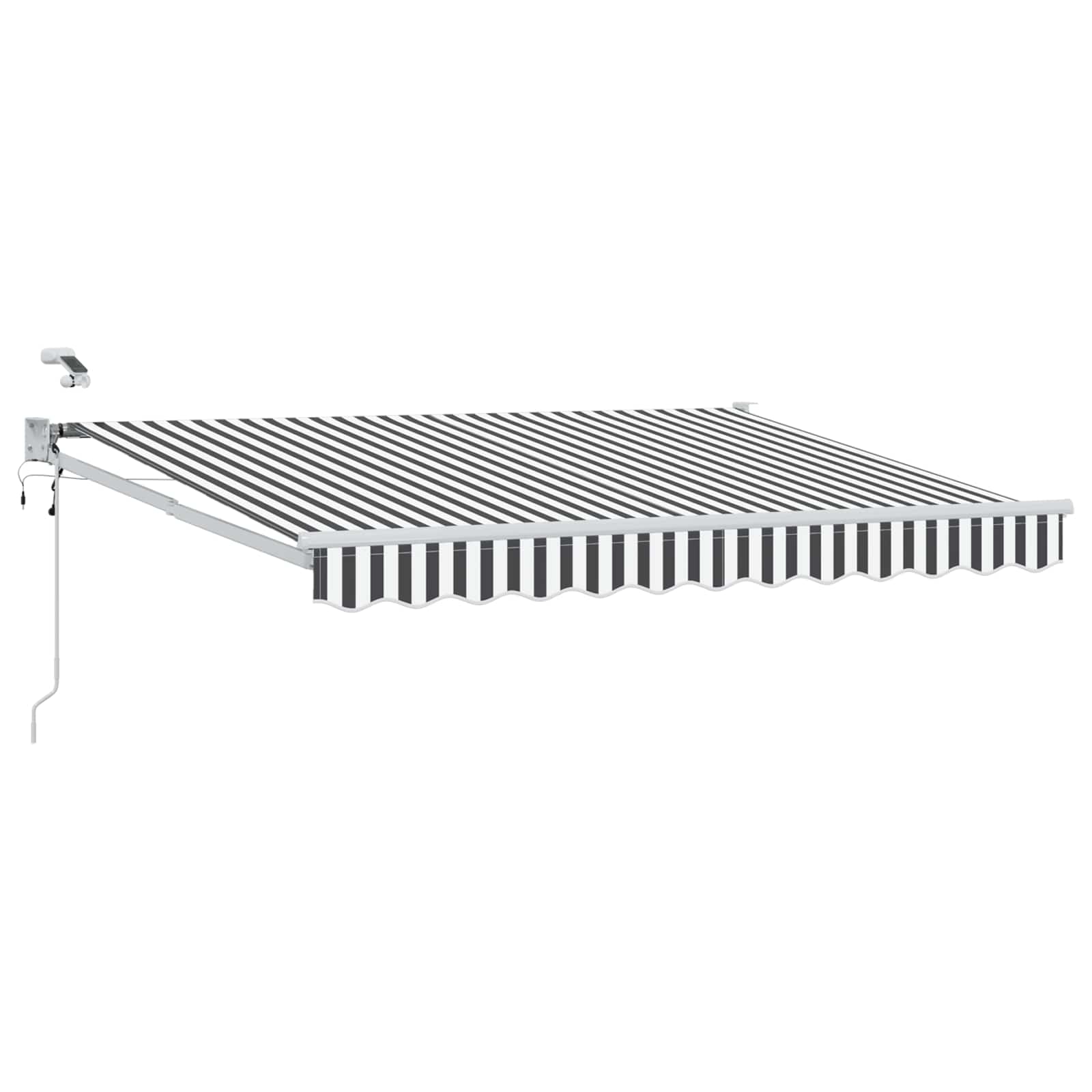 Elektrisch Uittrekbaar Zonnescherm Antraciet en Wit 3 x 2 m is nu te koop bij PeponiXL, paradijselijk wonen!