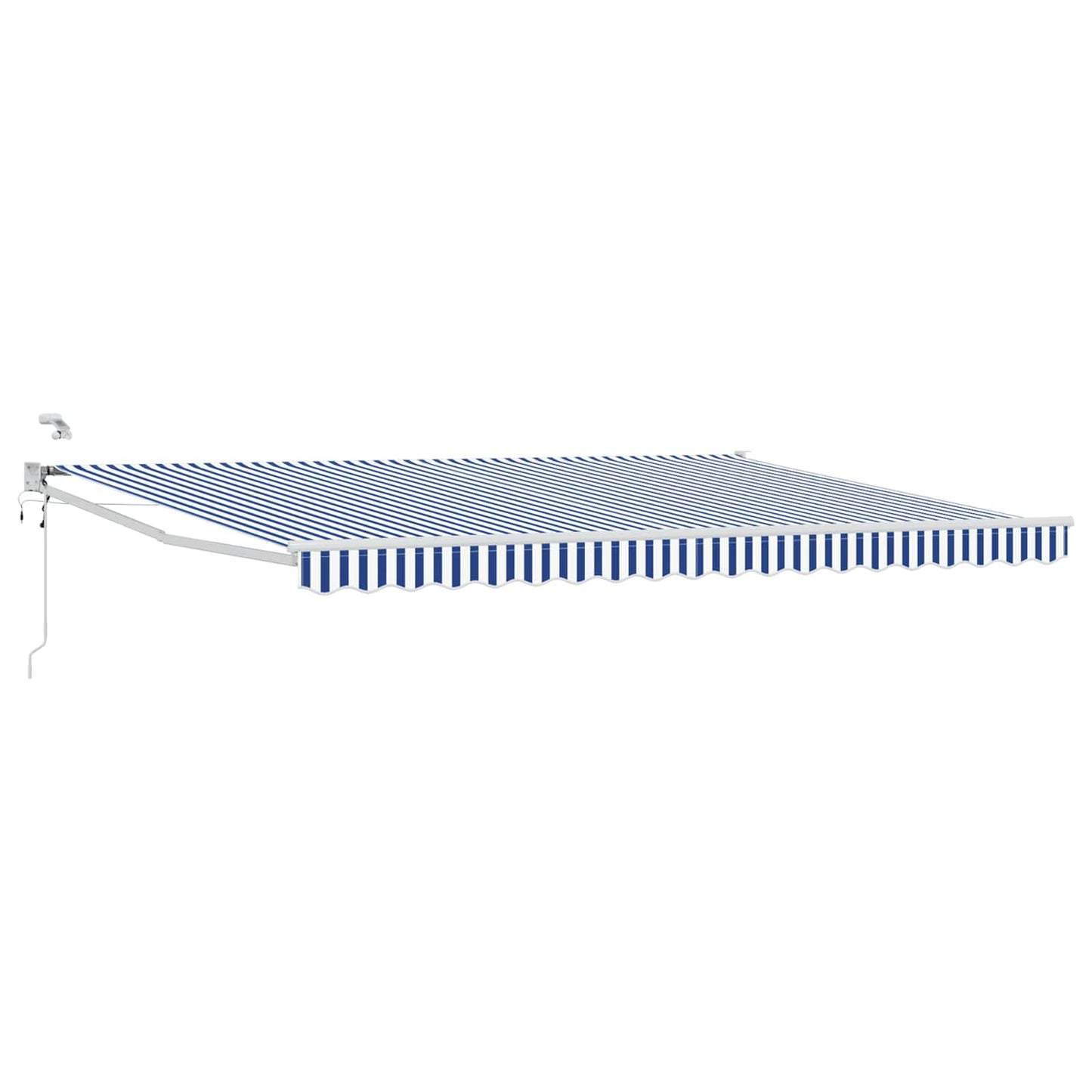 Elektrisch Uittrekbaar Zonnescherm Blauw en Wit 4 × 3 m is nu te koop bij PeponiXL, paradijselijk wonen!
