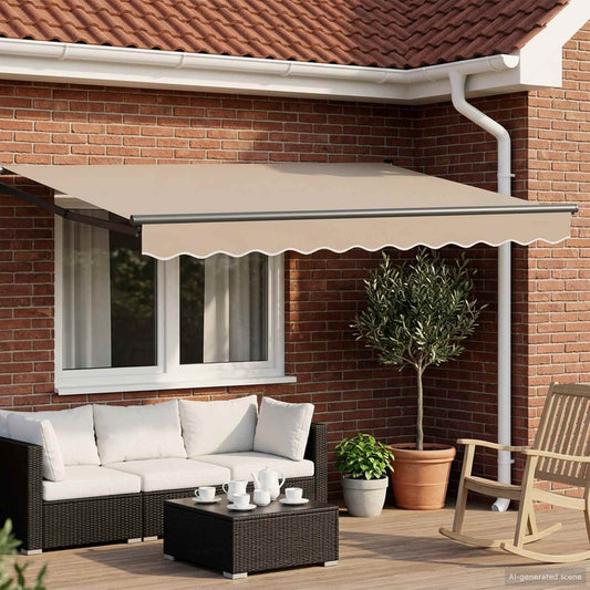 Elektrisch Uittrekbaar Zonnescherm Beige 3 x 2 m is nu te koop bij PeponiXL, paradijselijk wonen!