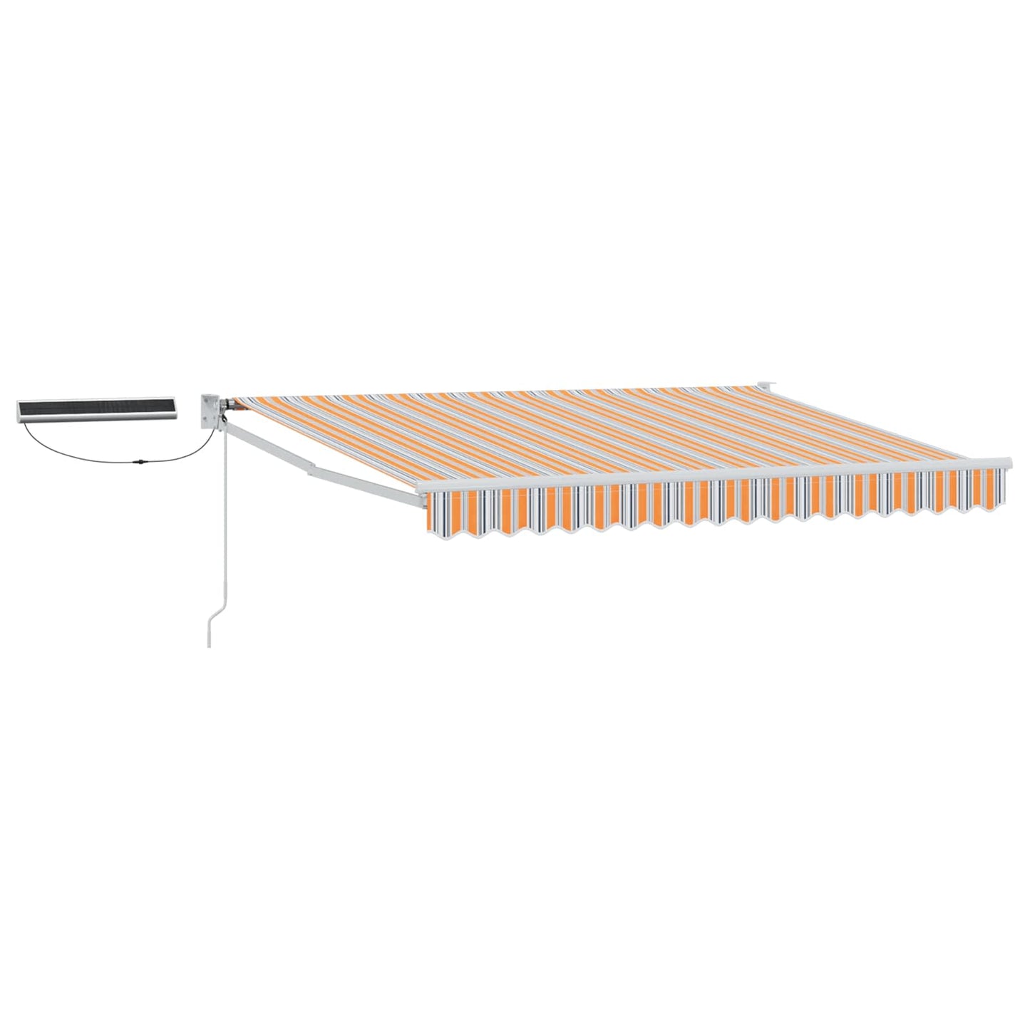 Elektrisch Uittrekbaar Zonnescherm Grijs, Oranje, Wit 3 x 2,5 m is nu te koop bij PeponiXL, paradijselijk wonen!