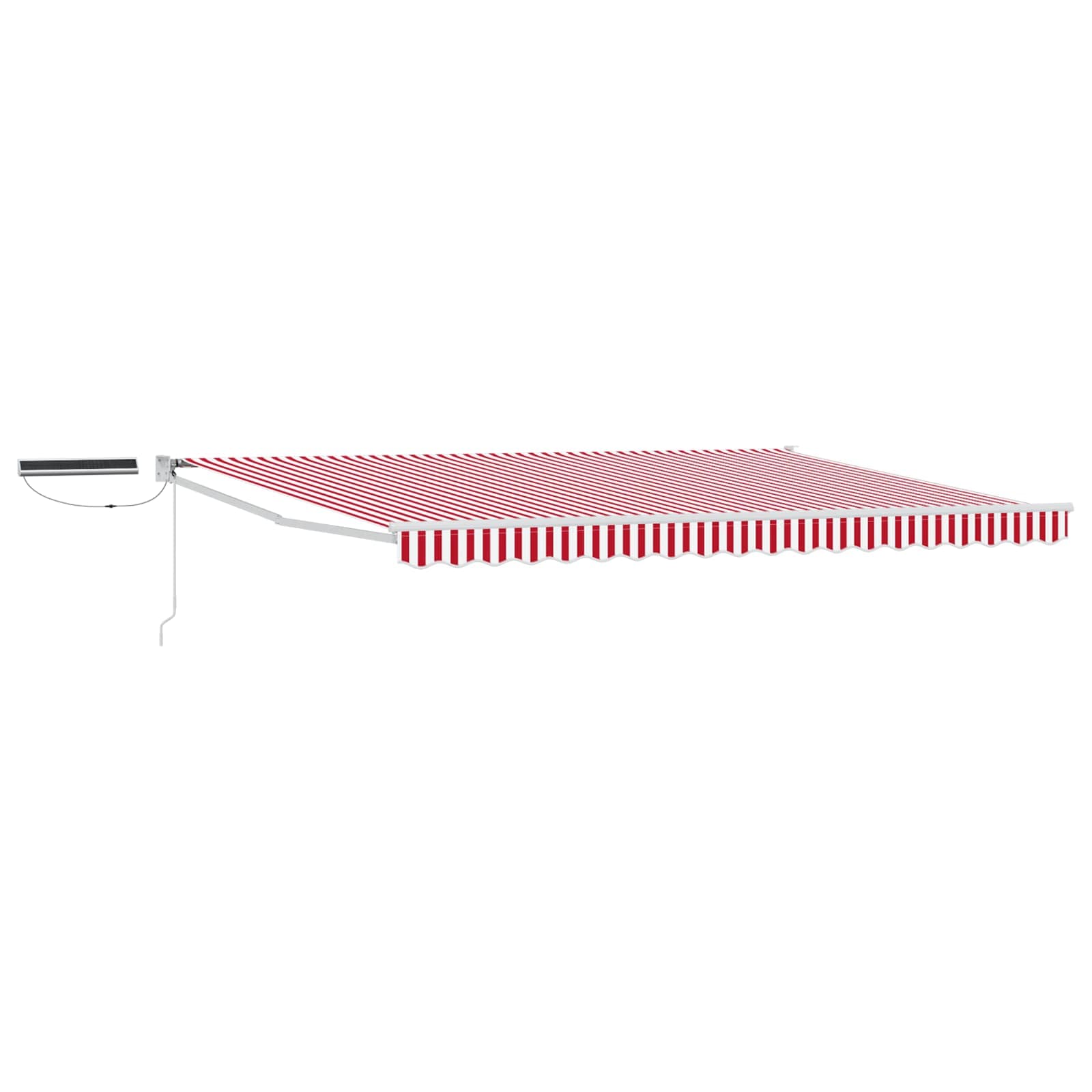 Elektrisch Uittrekbaar Zonnescherm Rood en Wit 4 × 3 m is nu te koop bij PeponiXL, paradijselijk wonen!