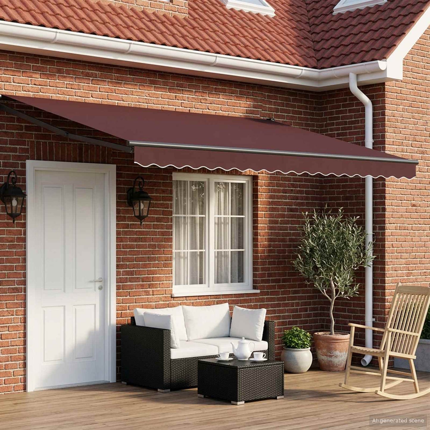 Elektrisch Uittrekbaar Zonnescherm 4 x 2 m is nu te koop bij PeponiXL, paradijselijk wonen!