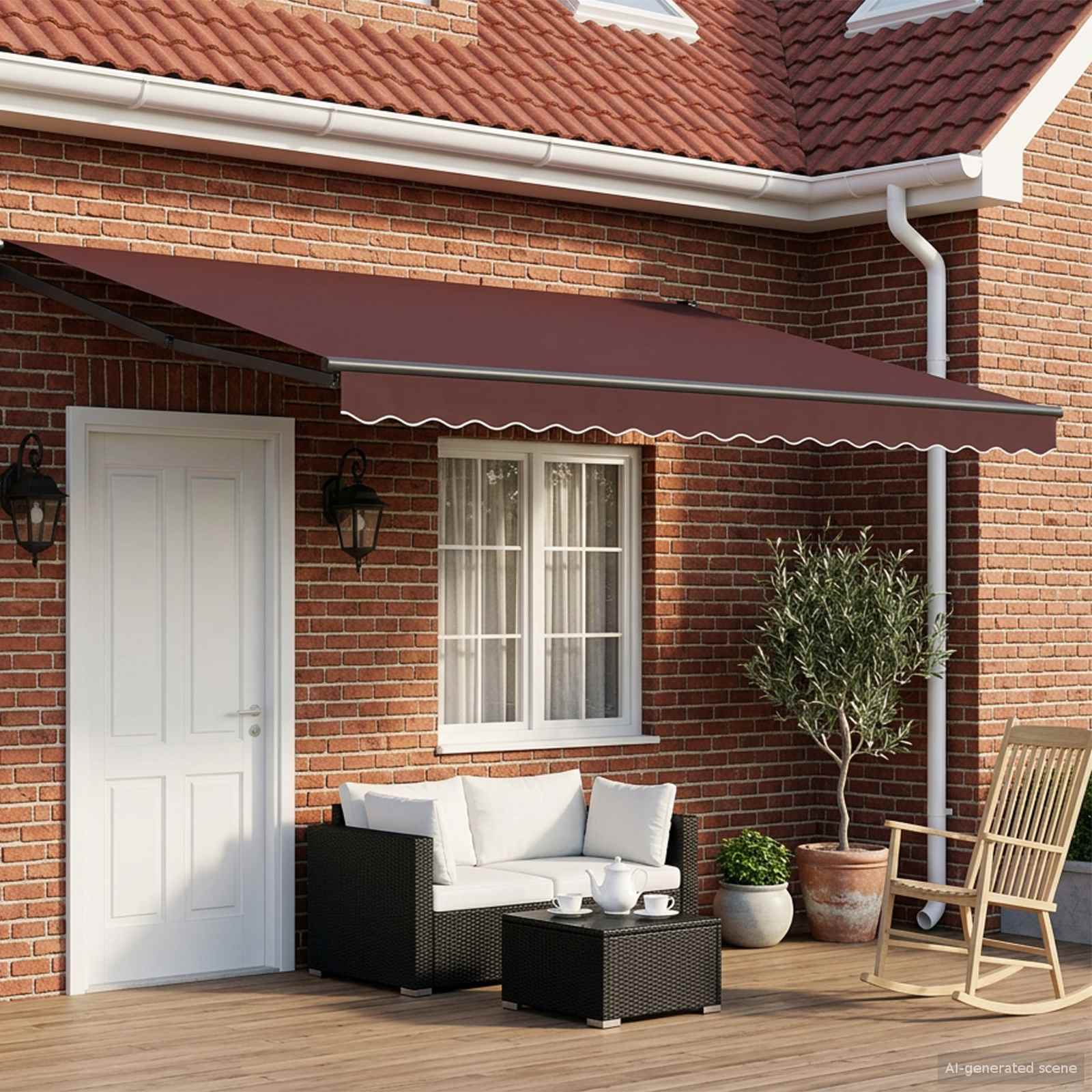 Elektrisch Uittrekbaar Zonnescherm 4 x 2 m is nu te koop bij PeponiXL, paradijselijk wonen!