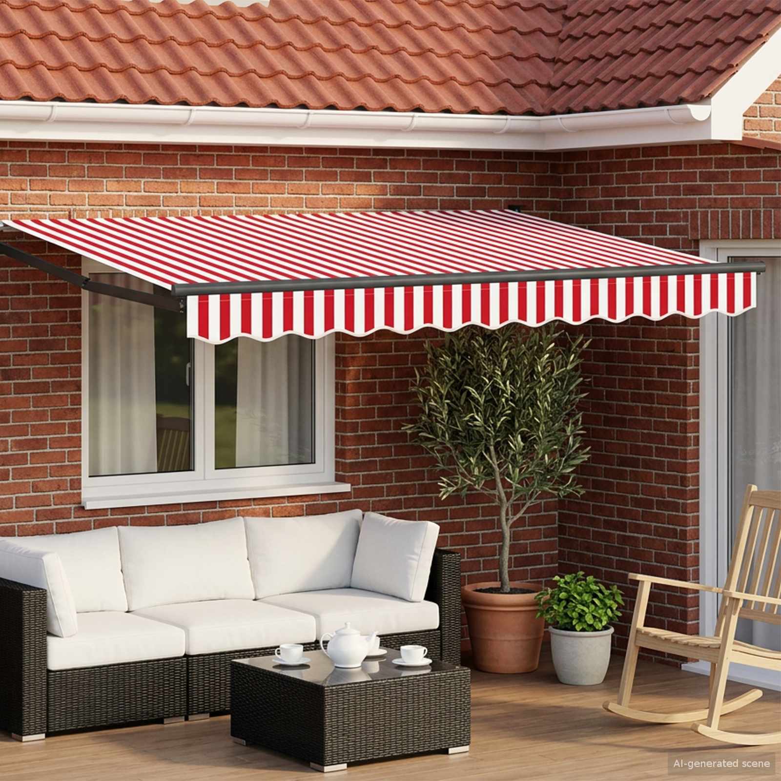Elektrisch Uittrekbaar Zonnescherm 3 x 2,5 m is nu te koop bij PeponiXL, paradijselijk wonen!