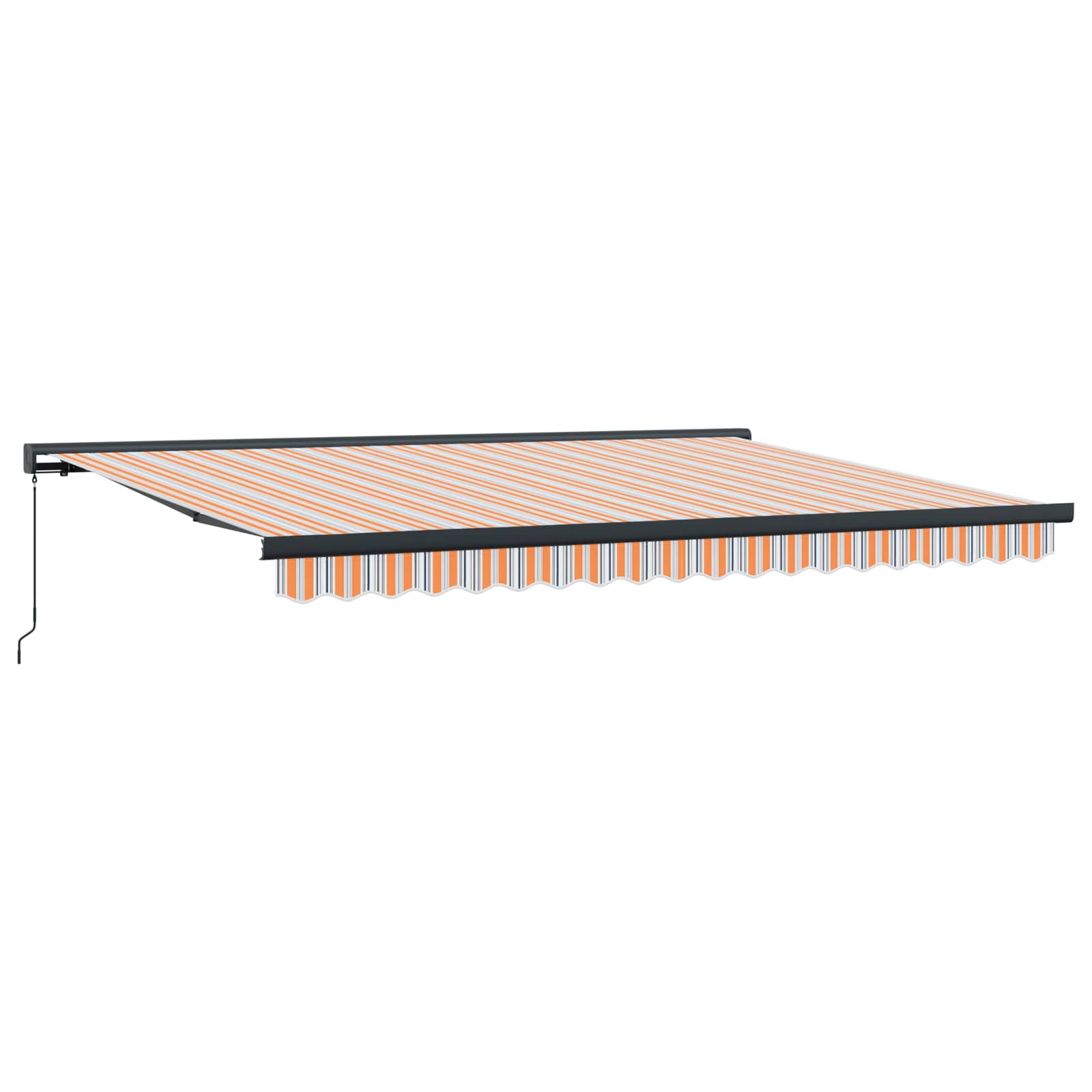 Inklapbaar Zonnescherm Oranje en Grijs 400 × 300 cm is nu te koop bij PeponiXL, paradijselijk wonen!