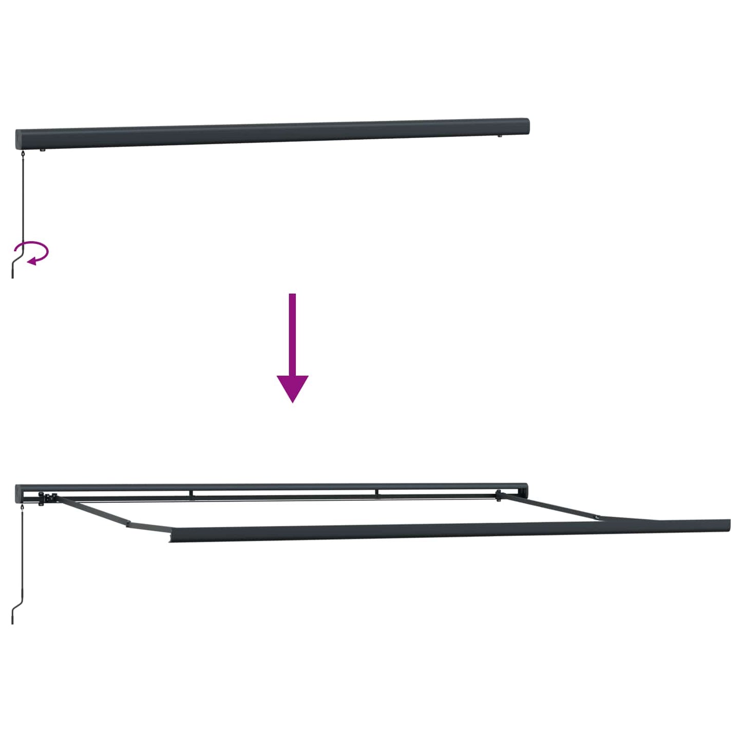 Inklapbaar Zonnescherm Geel en Grijs 400 × 300 cm is nu te koop bij PeponiXL, paradijselijk wonen!