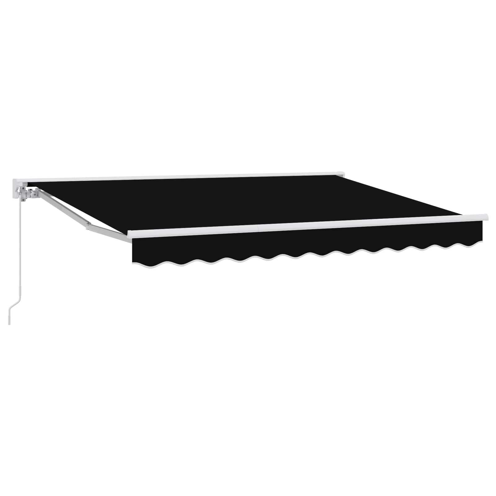 Handmatig uitschuifbare luifel Zwart 3 x 2,5 m is nu te koop bij PeponiXL, paradijselijk wonen!