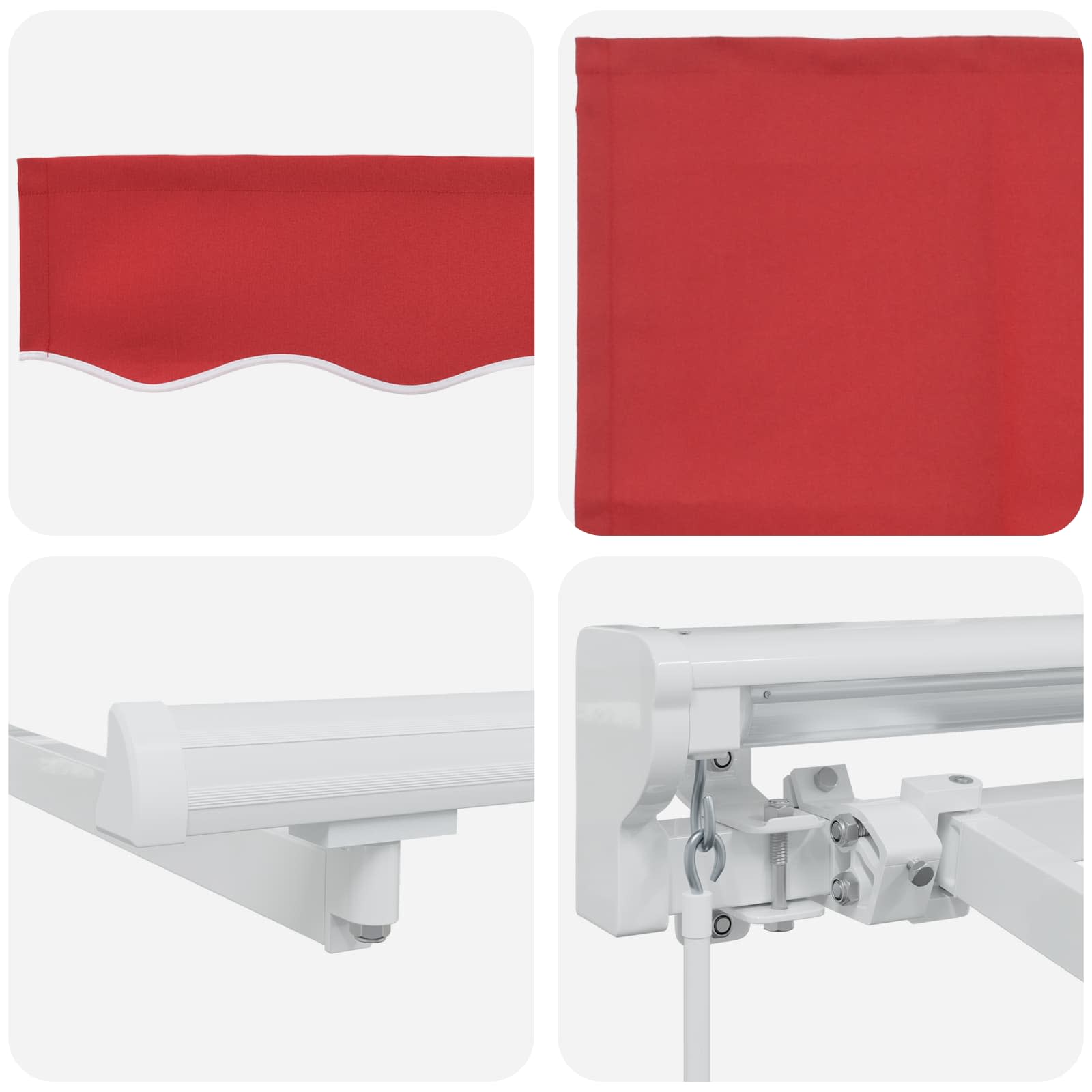 Handmatig uitschuifbare luifel Rood 3 x 2,5 m is nu te koop bij PeponiXL, paradijselijk wonen!
