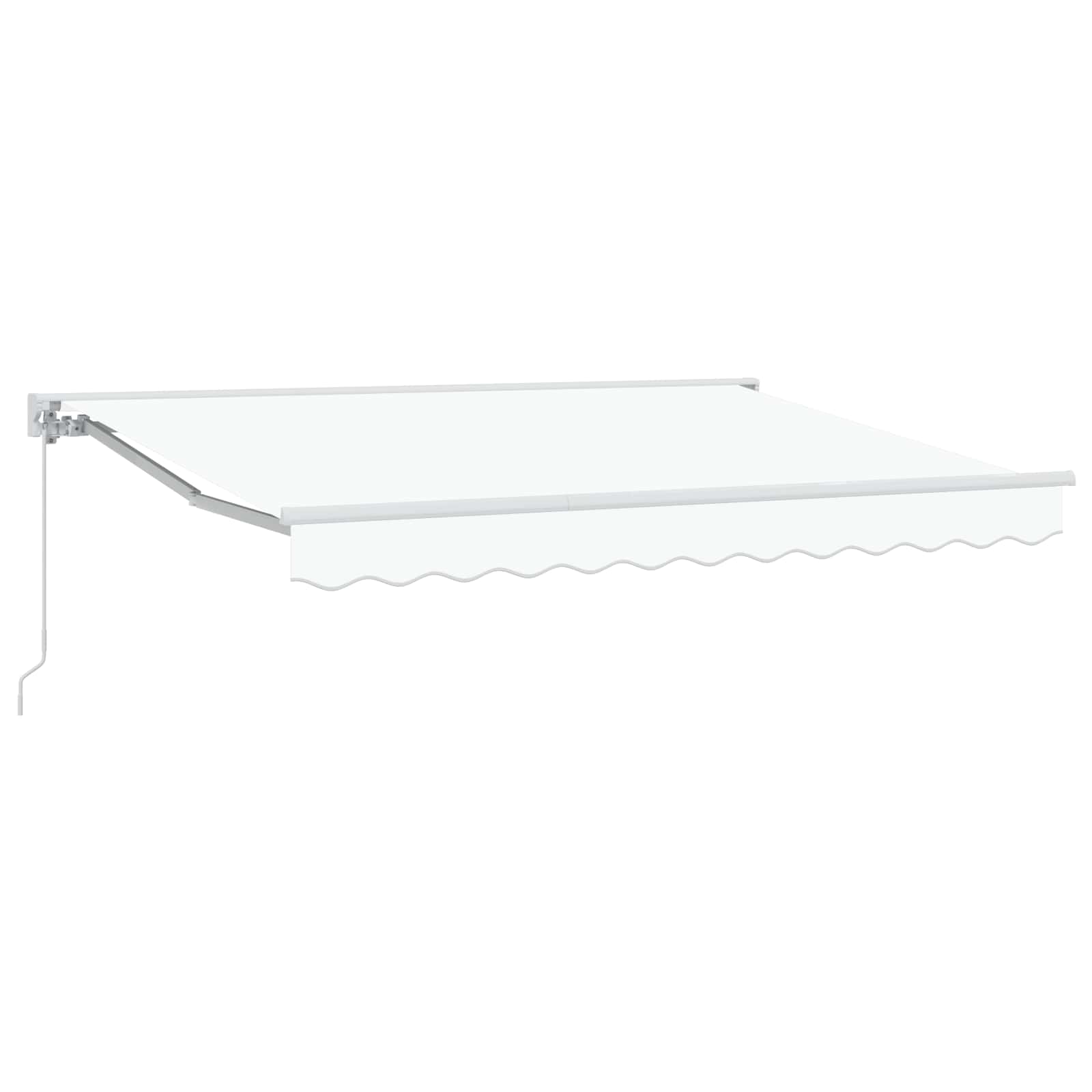 Handmatig uitschuifbare luifel Wit 3,5 x 2,5 m is nu te koop bij PeponiXL, paradijselijk wonen!