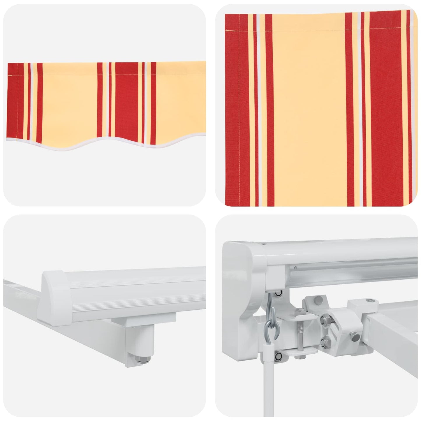 Handmatig uitschuifbare luifel Geel en Oranje 5 x 3 m is nu te koop bij PeponiXL, paradijselijk wonen!